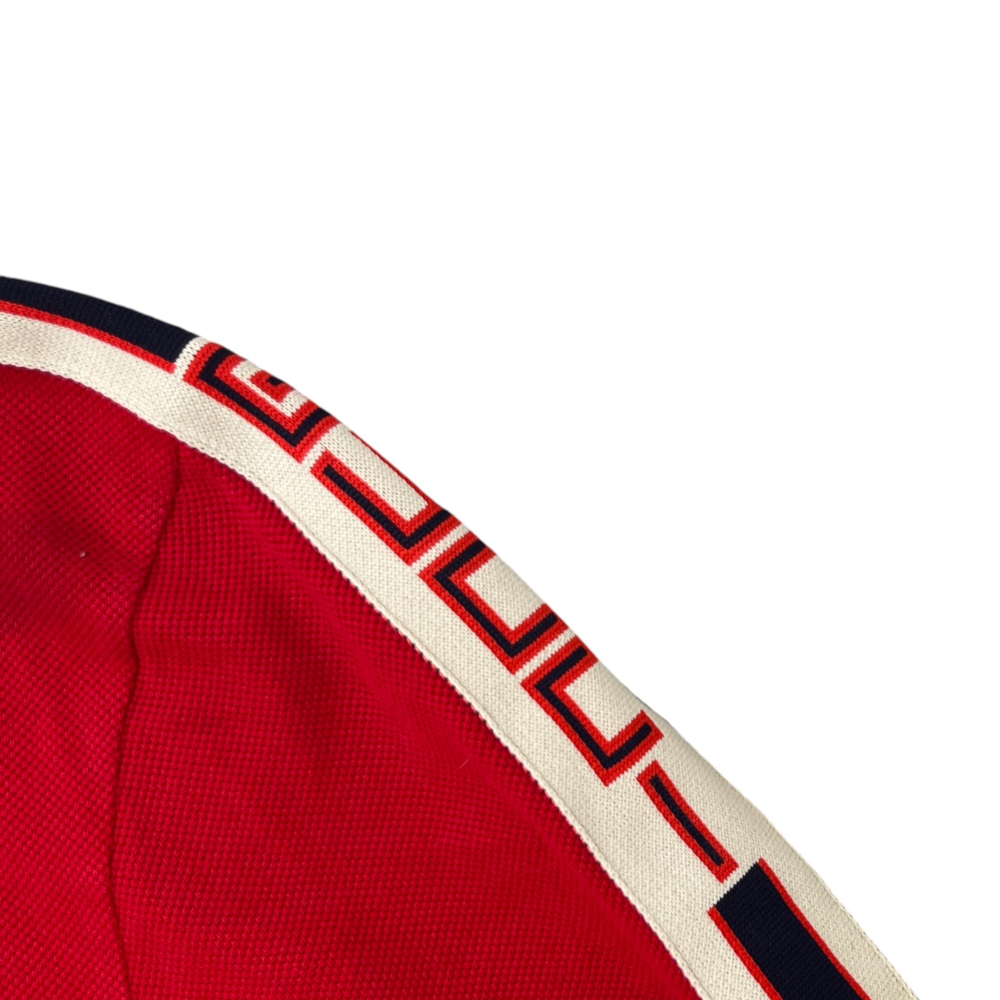 Men's Tape Logo Polo Shirt Red Size XL