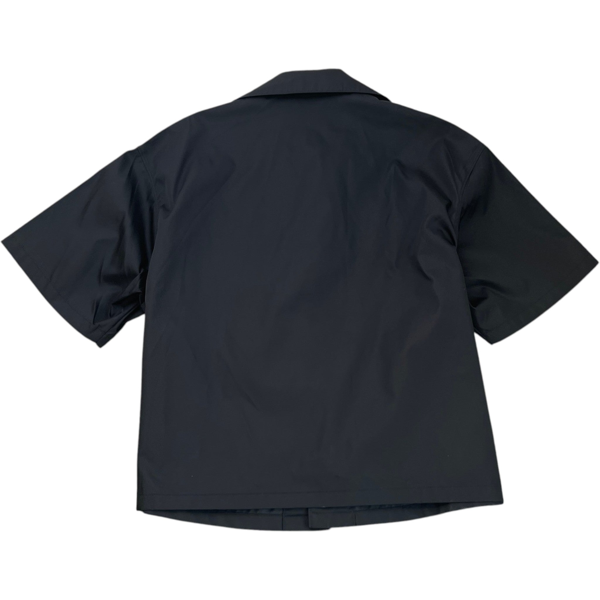 Men's Plaque Logo Short Sleeve Shirt Black Size M