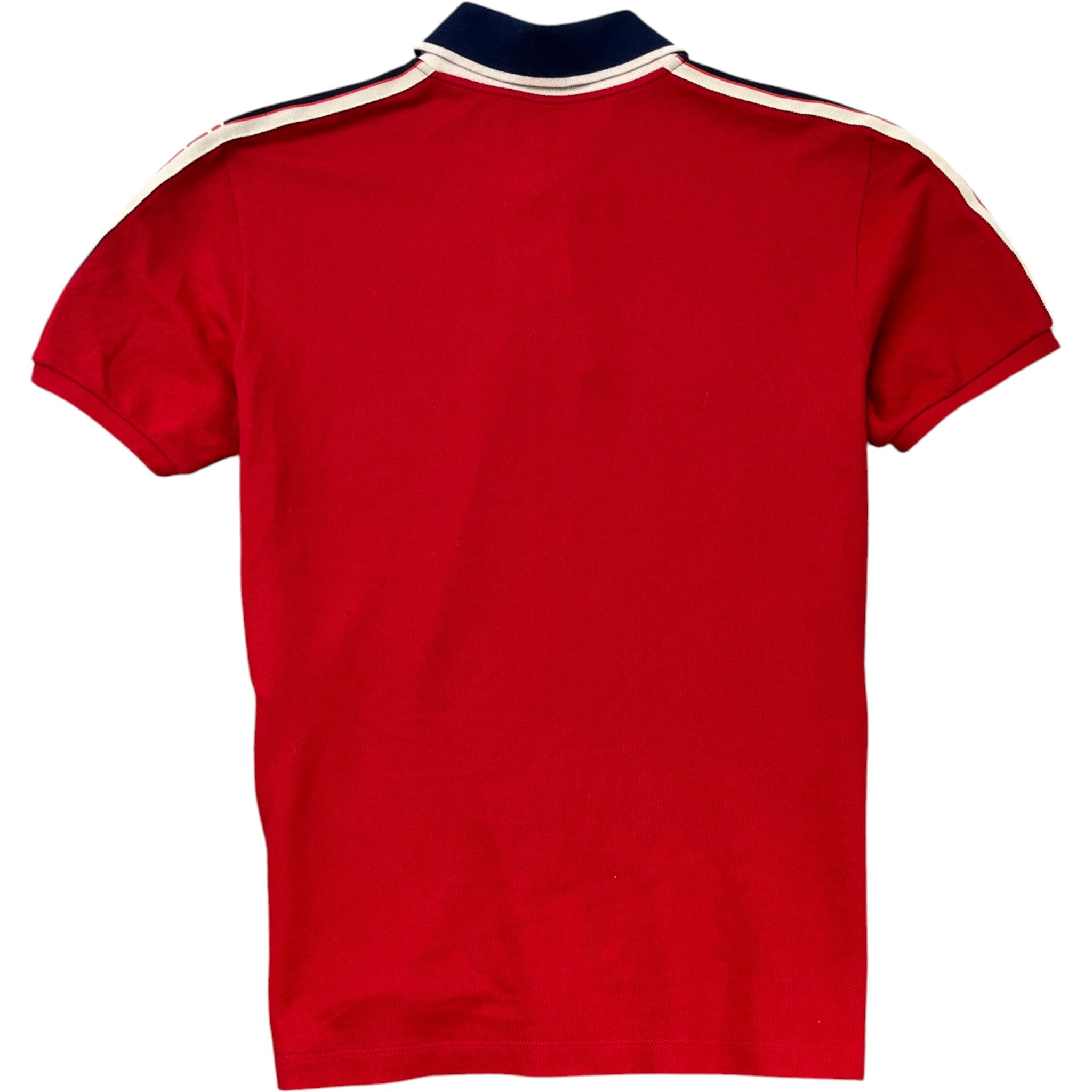 Men's Tape Logo Polo Shirt Red Size XL