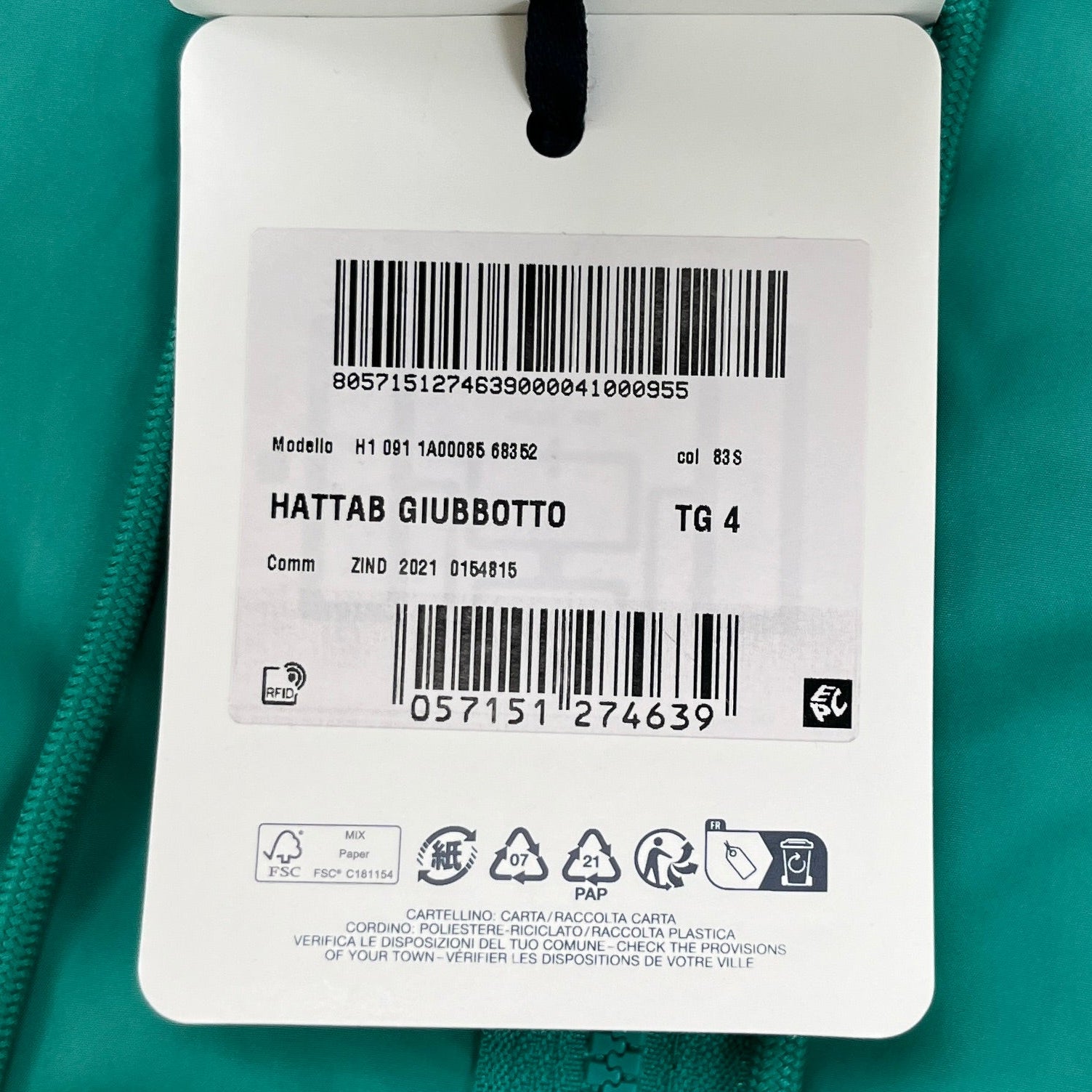 Men's Hattab Windbreaker Charcoal Size 4 / XL