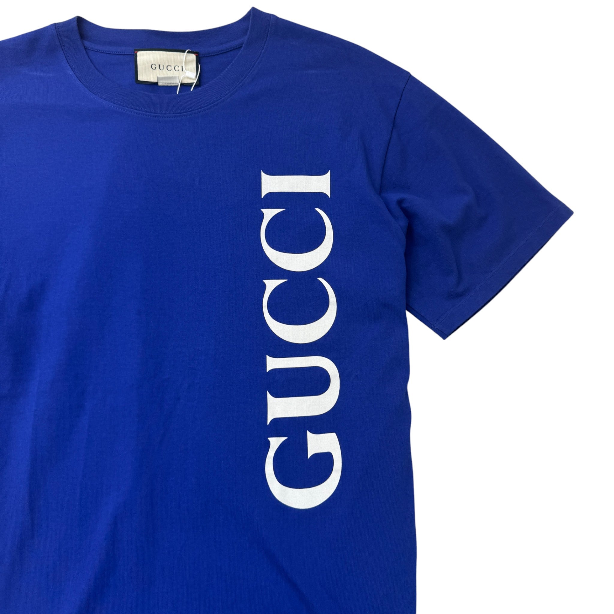 Men's Logo Print T-Shirt Blue Size XL