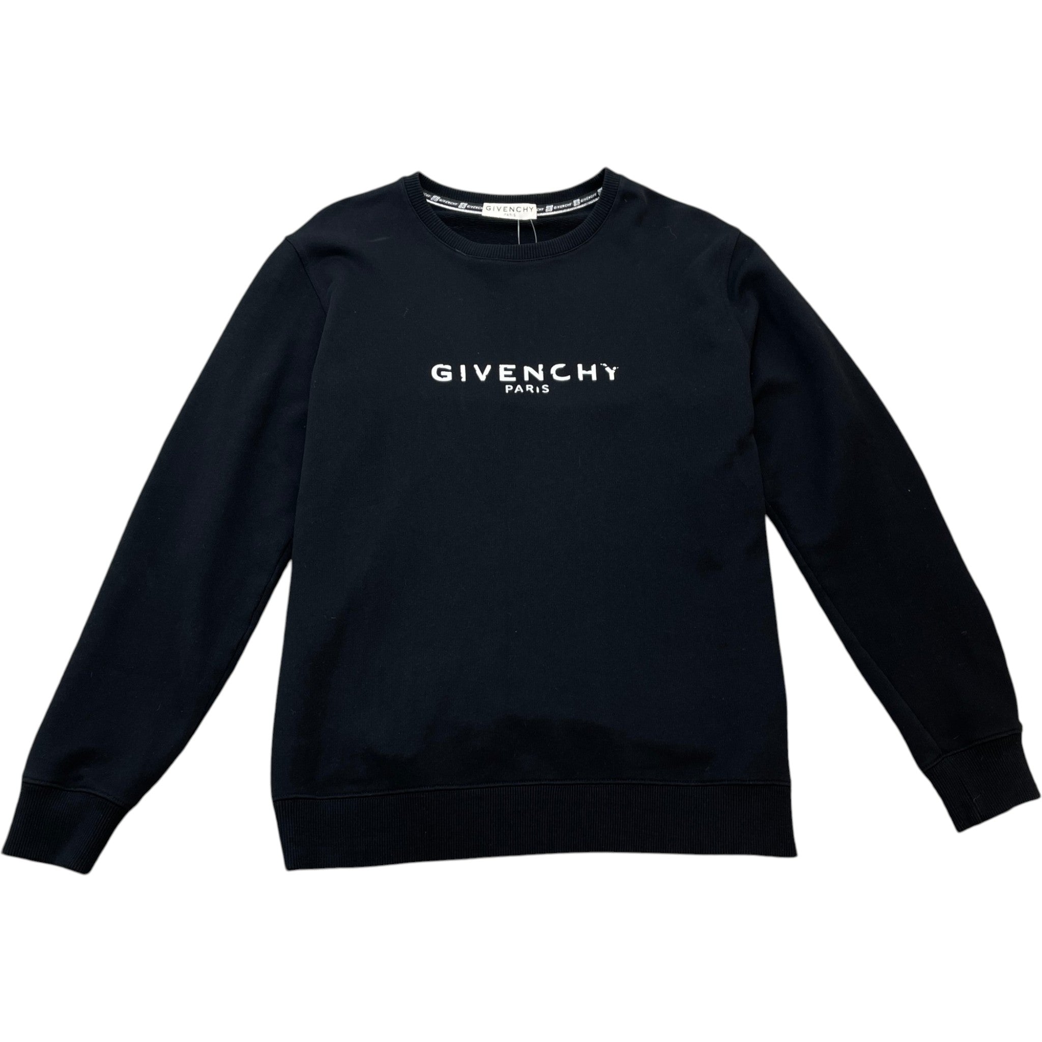 Men's Logo Print Sweatshirt Black Size S