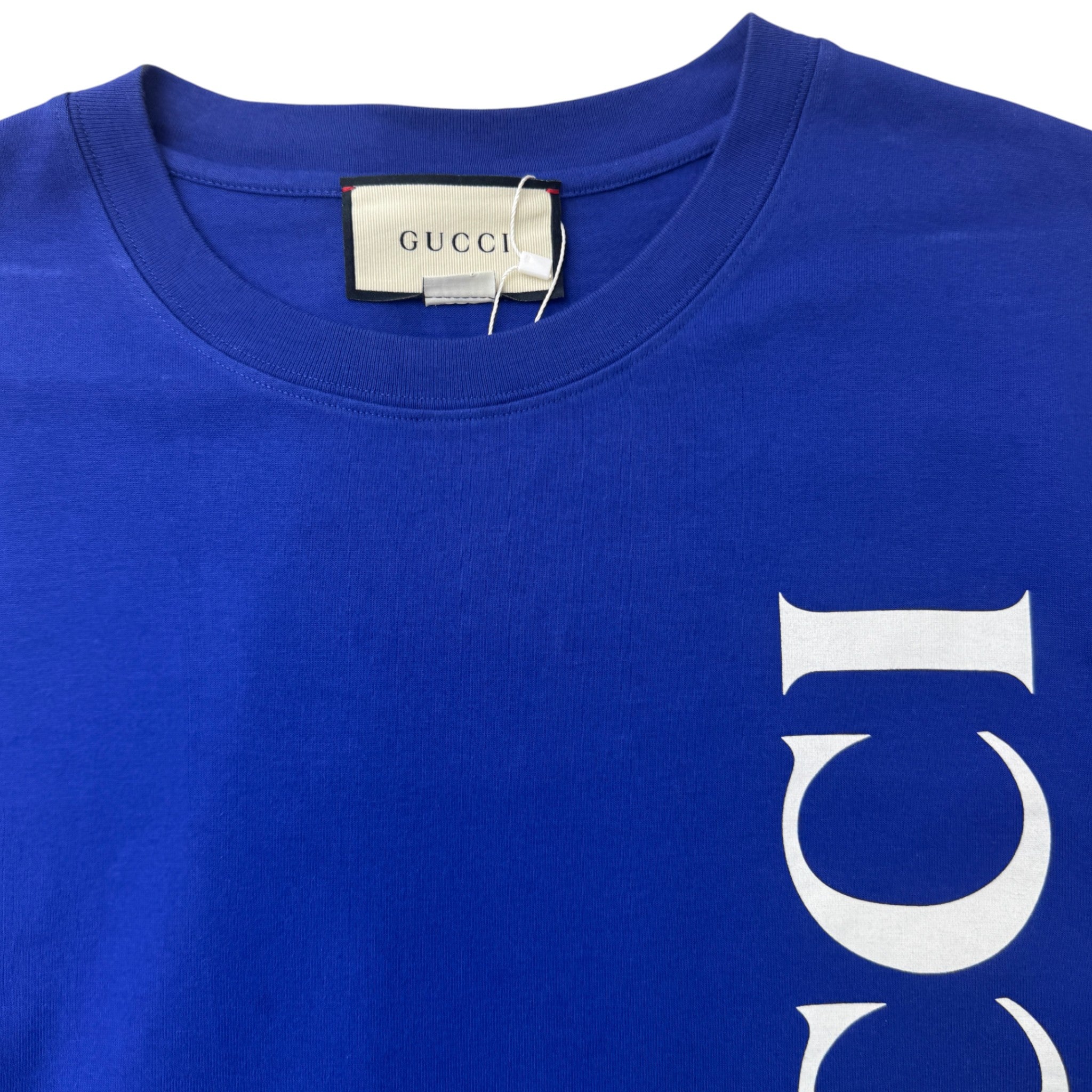 Men's Logo Print T-Shirt Blue Size XL