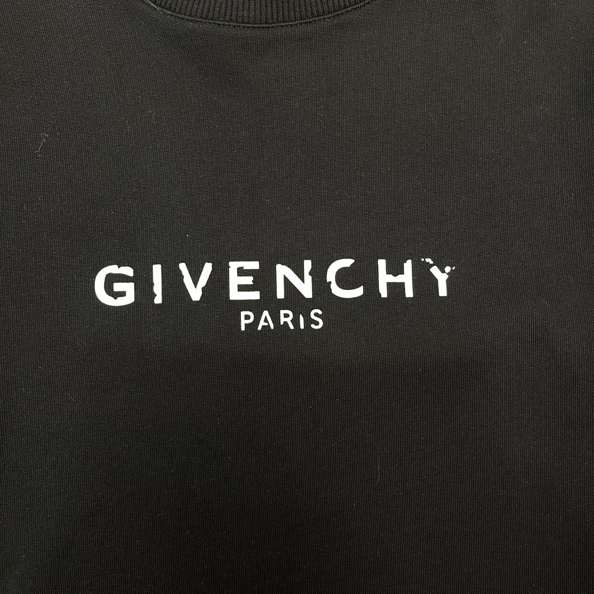Men's Logo Print Sweatshirt Black Size S