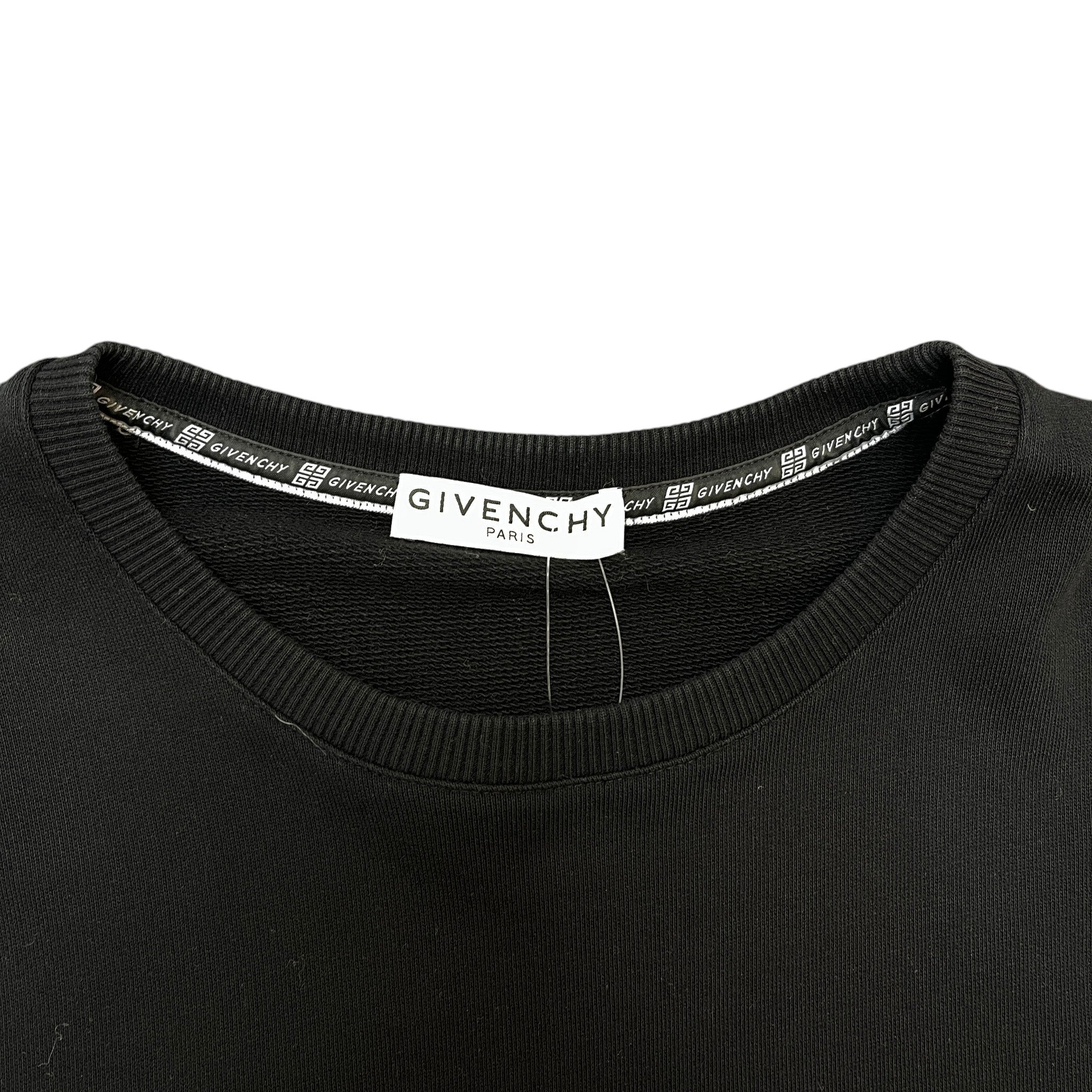 Men's Logo Print Sweatshirt Black Size S