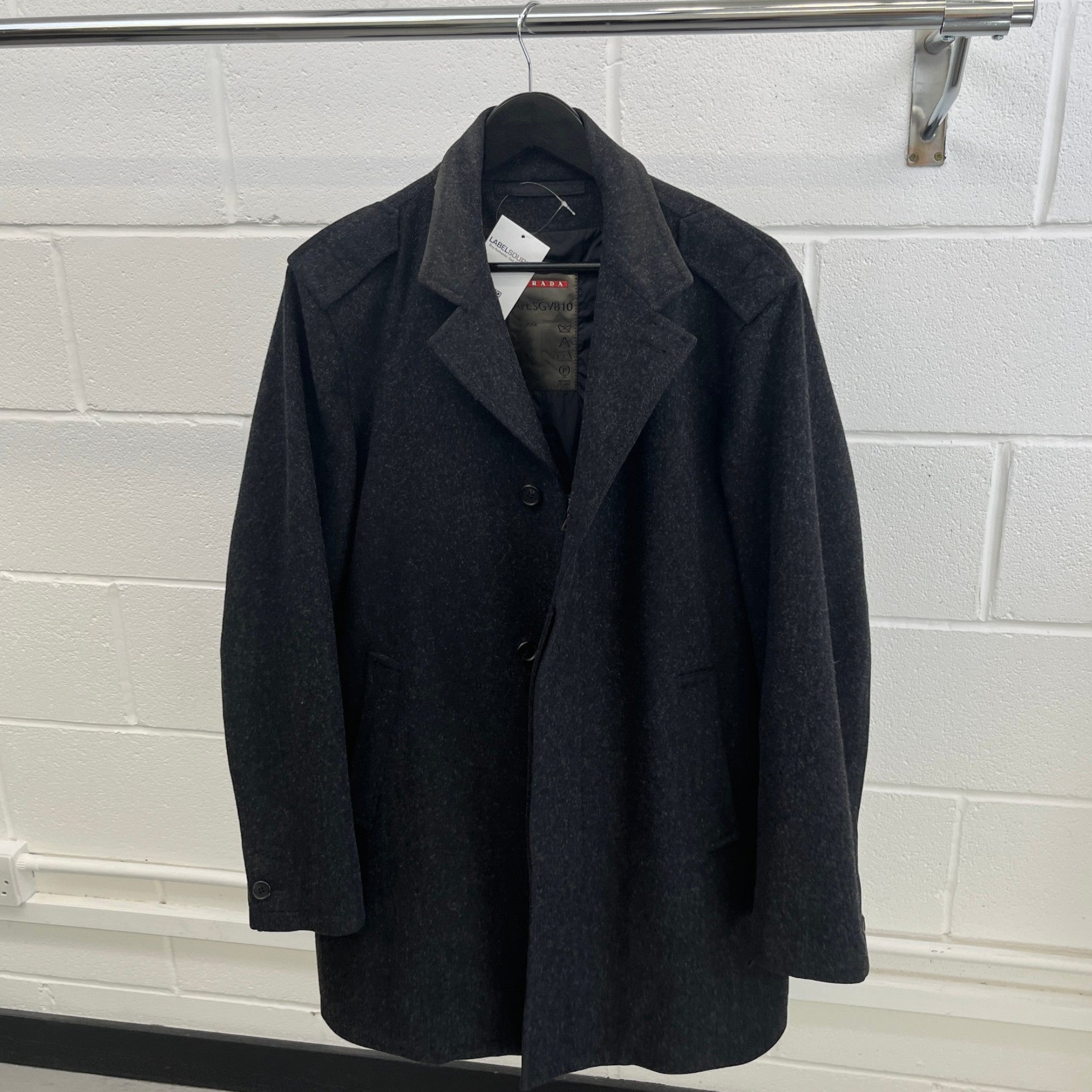Men's Single Breasted Jacket Black Size IT 48 / M