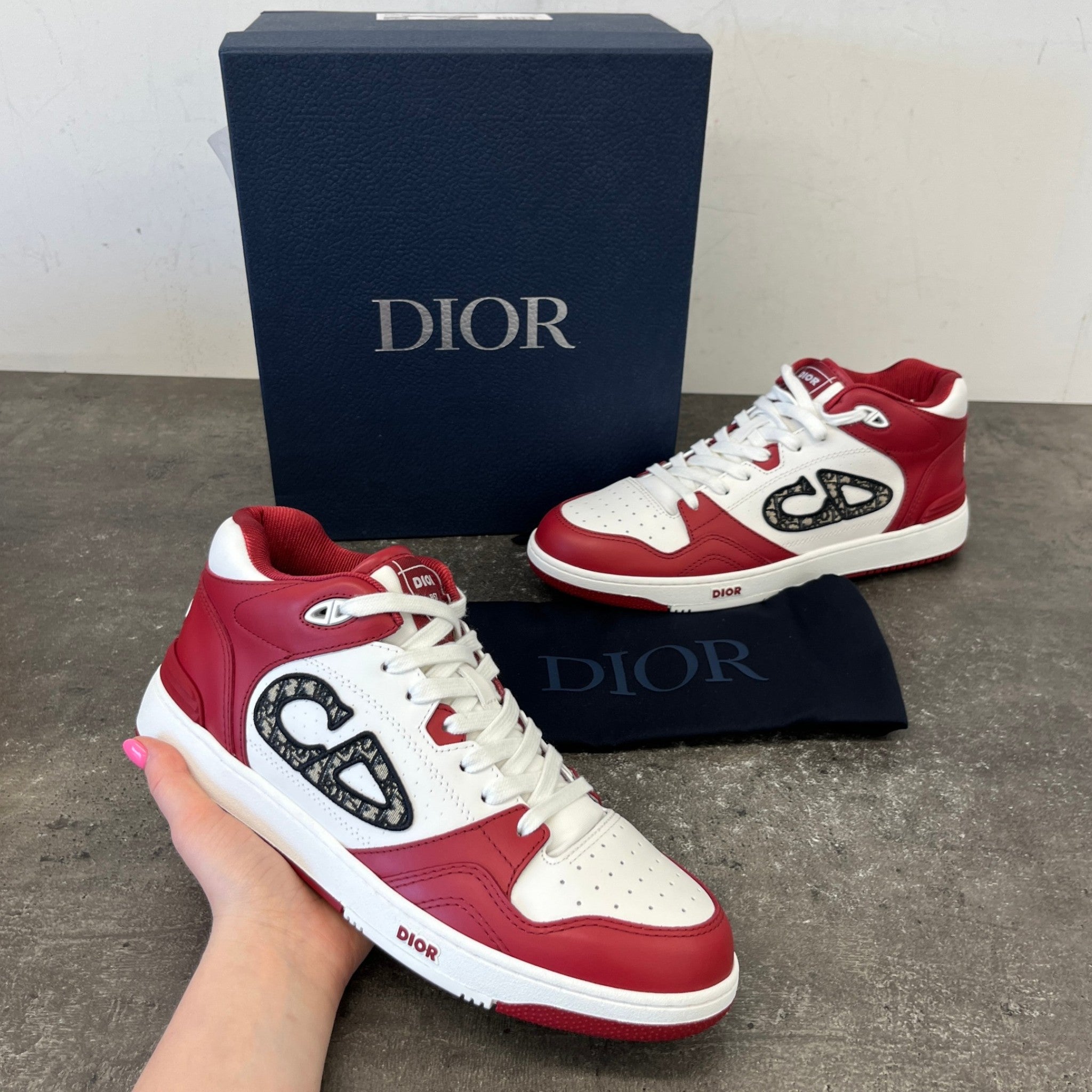 Men's B57 High Trainers Red Size EU 42 / UK 8