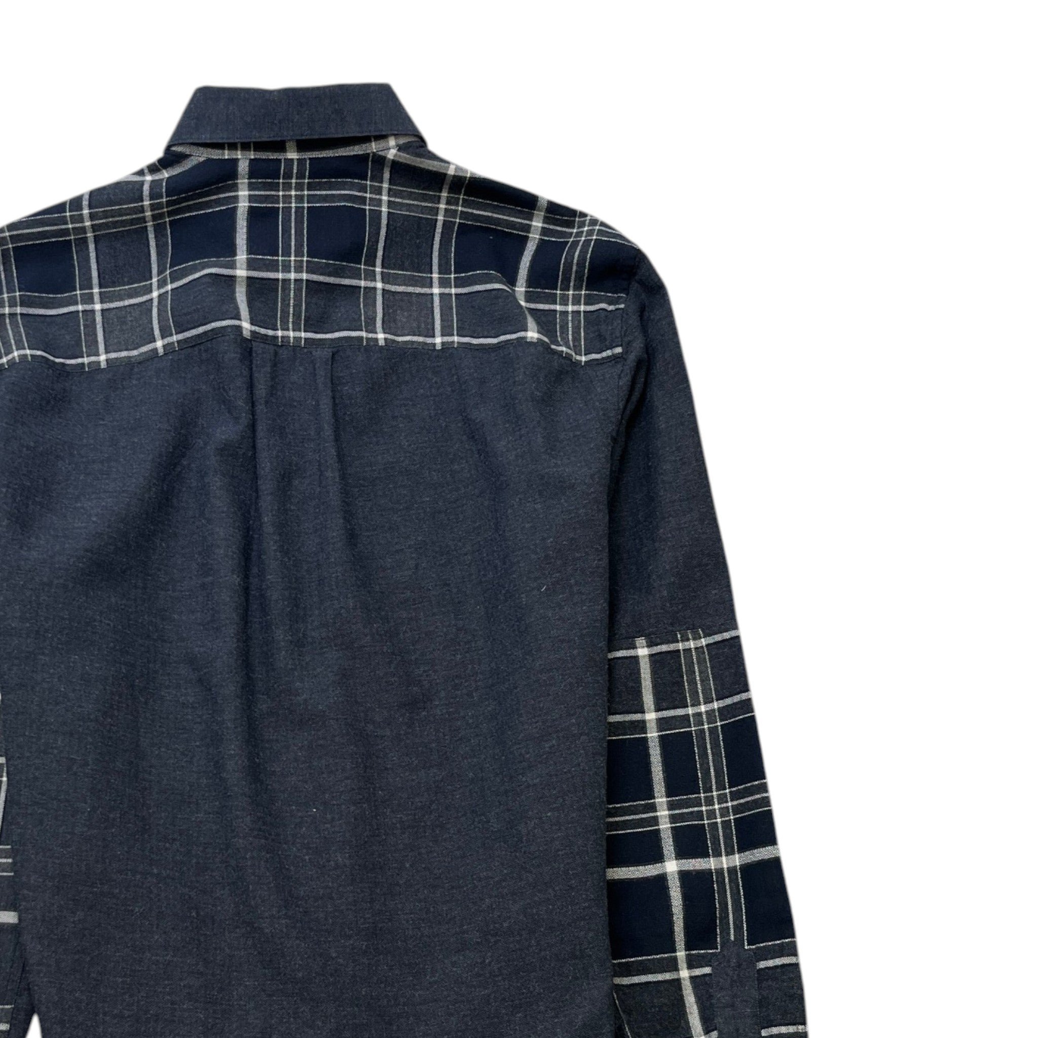 Men's Embroidered Logo Long Sleeve Shirt Black Size L