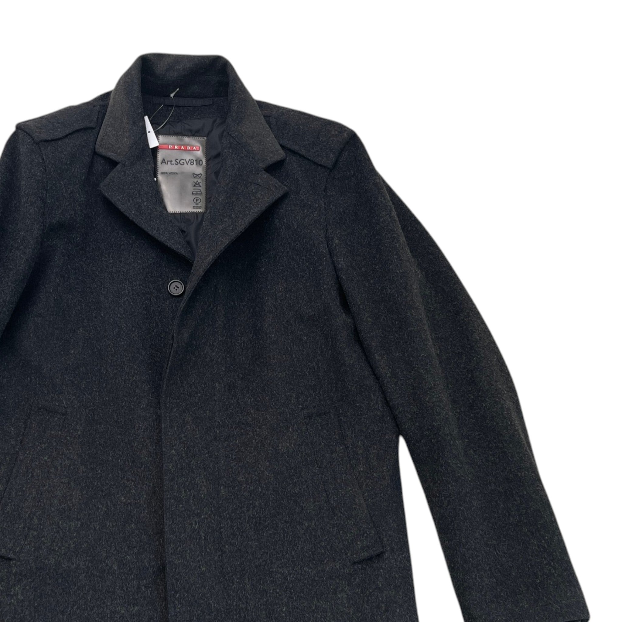 Men's Single Breasted Jacket Black Size IT 48 / M