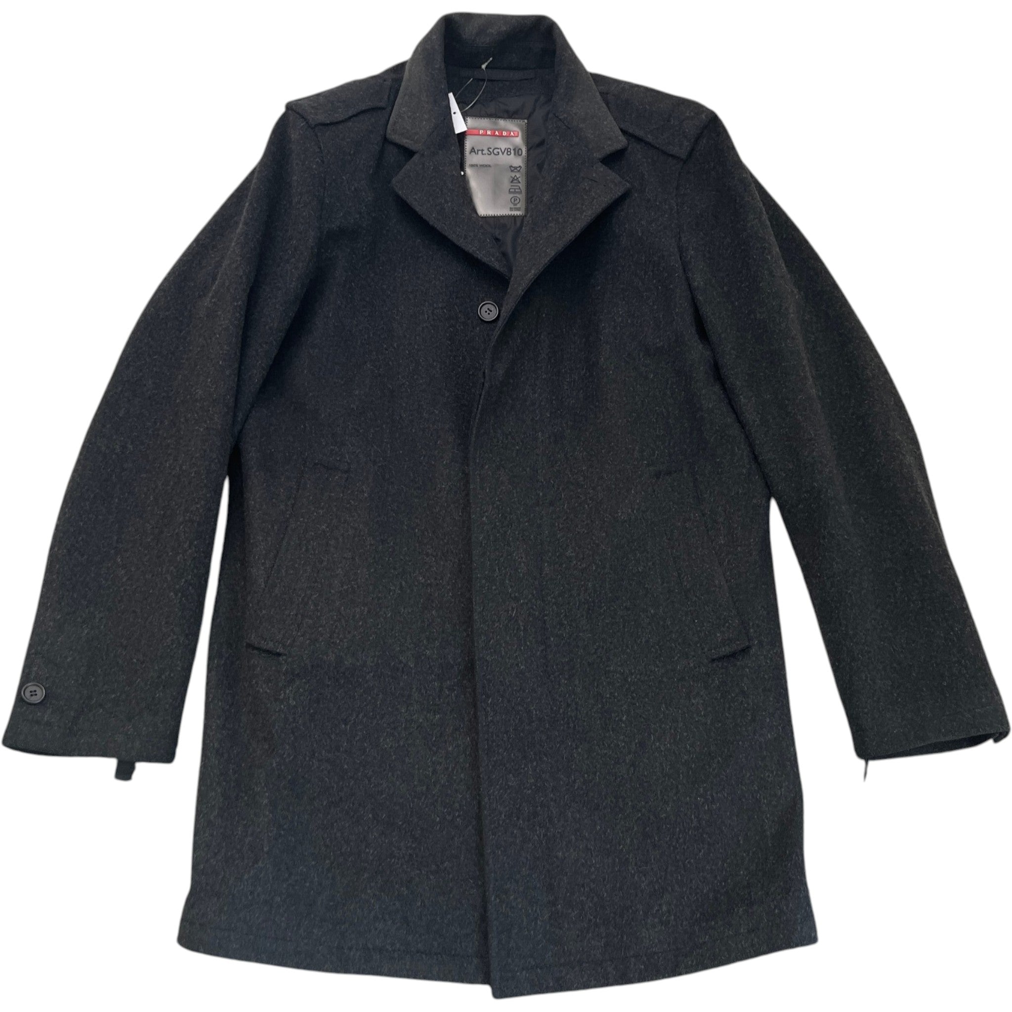 Men's Single Breasted Jacket Black Size IT 48 / M