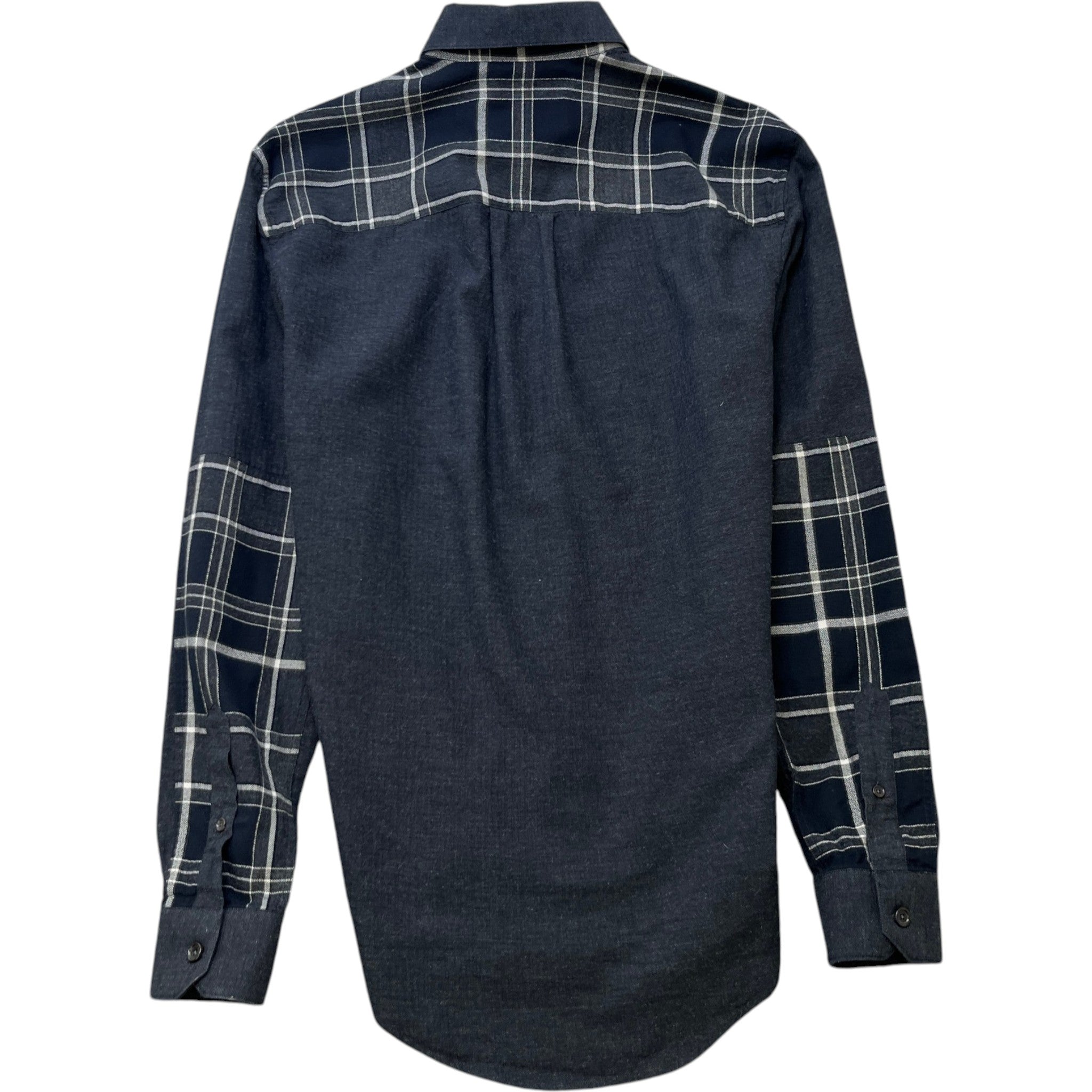 Men's Embroidered Logo Long Sleeve Shirt Black Size L