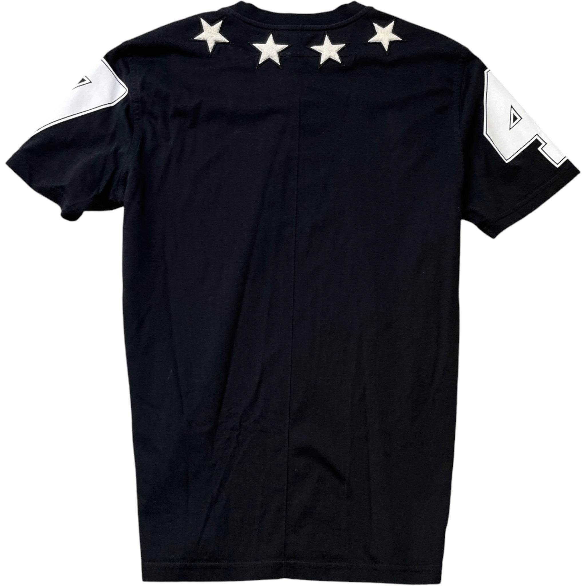 Men's Star Embroidered T-Shirt Black Size L