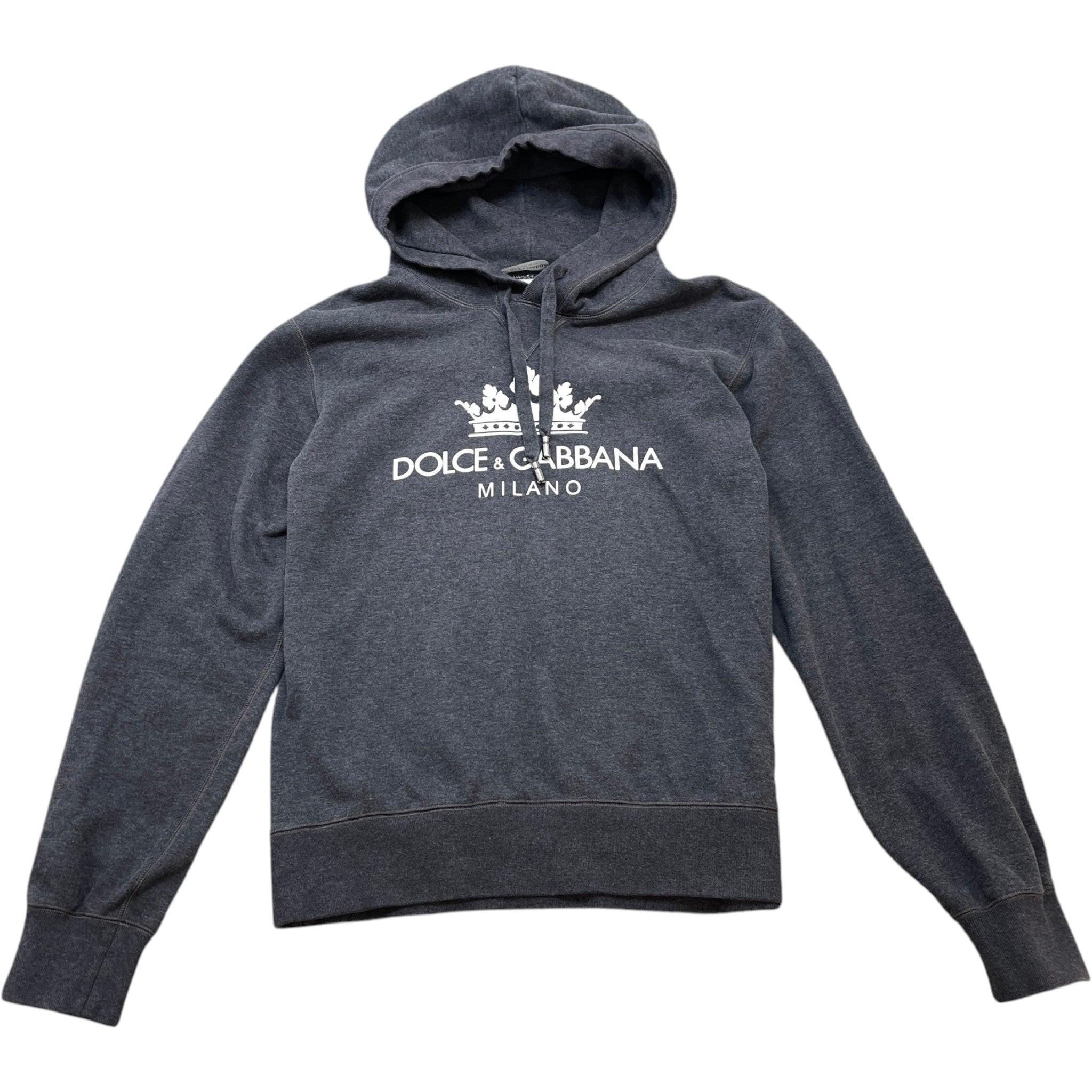 Men's Logo Print Hoodie Grey Size IT 48 / UK M