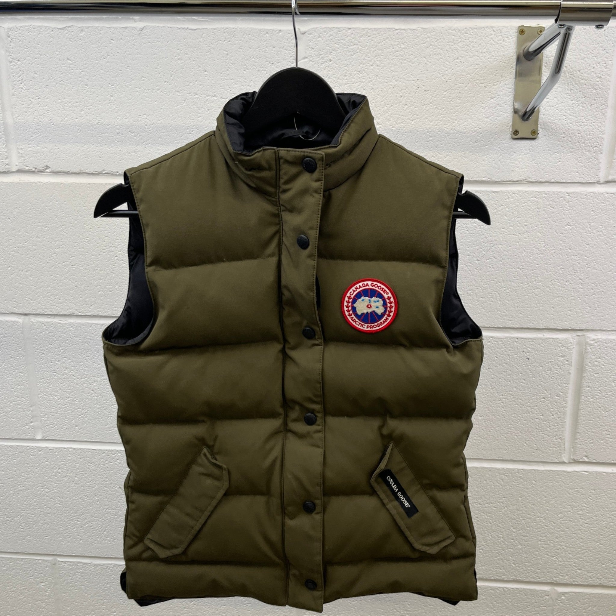 Women's Freestyle Crew Gilet Khaki Size S