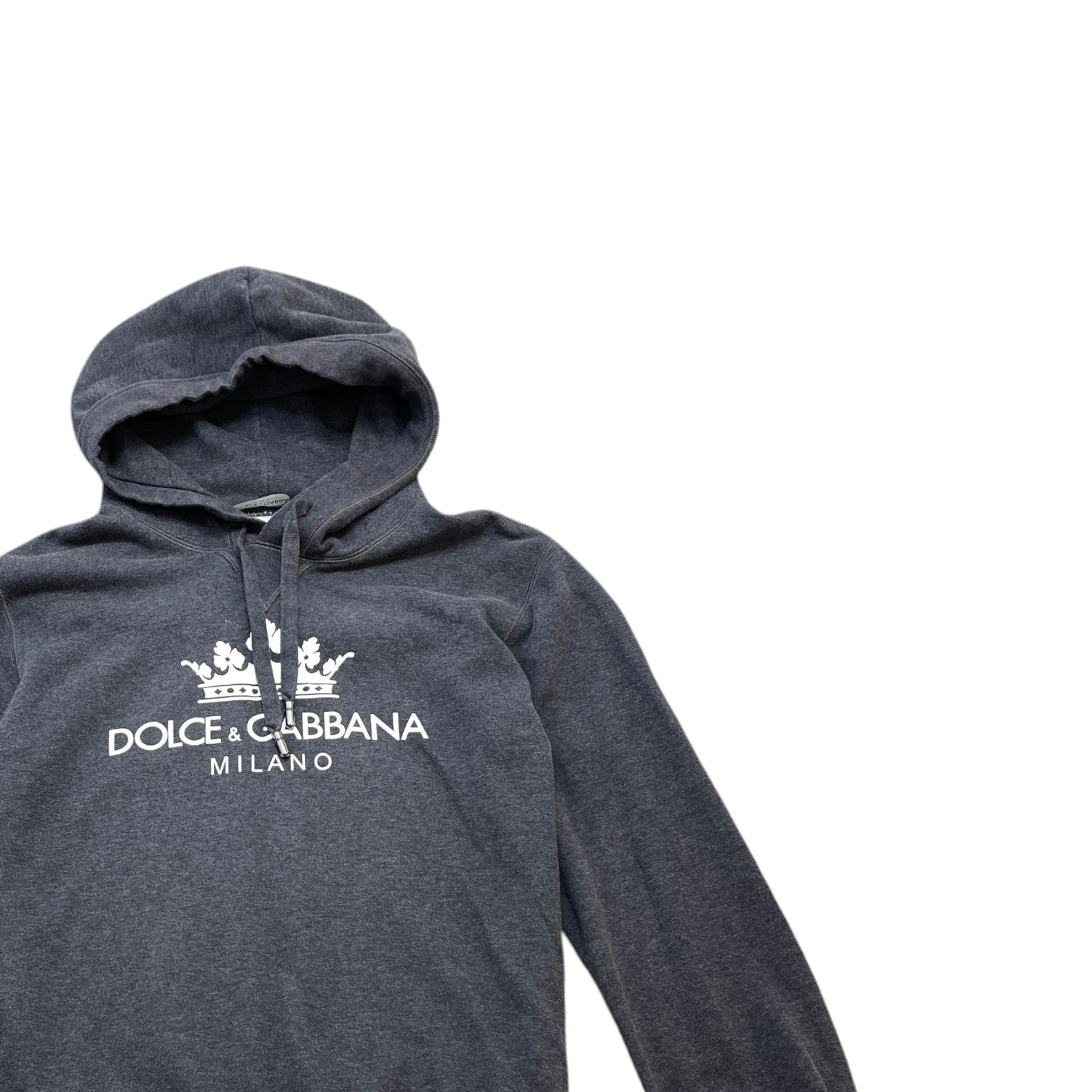 Men's Logo Print Hoodie Grey Size IT 48 / UK M