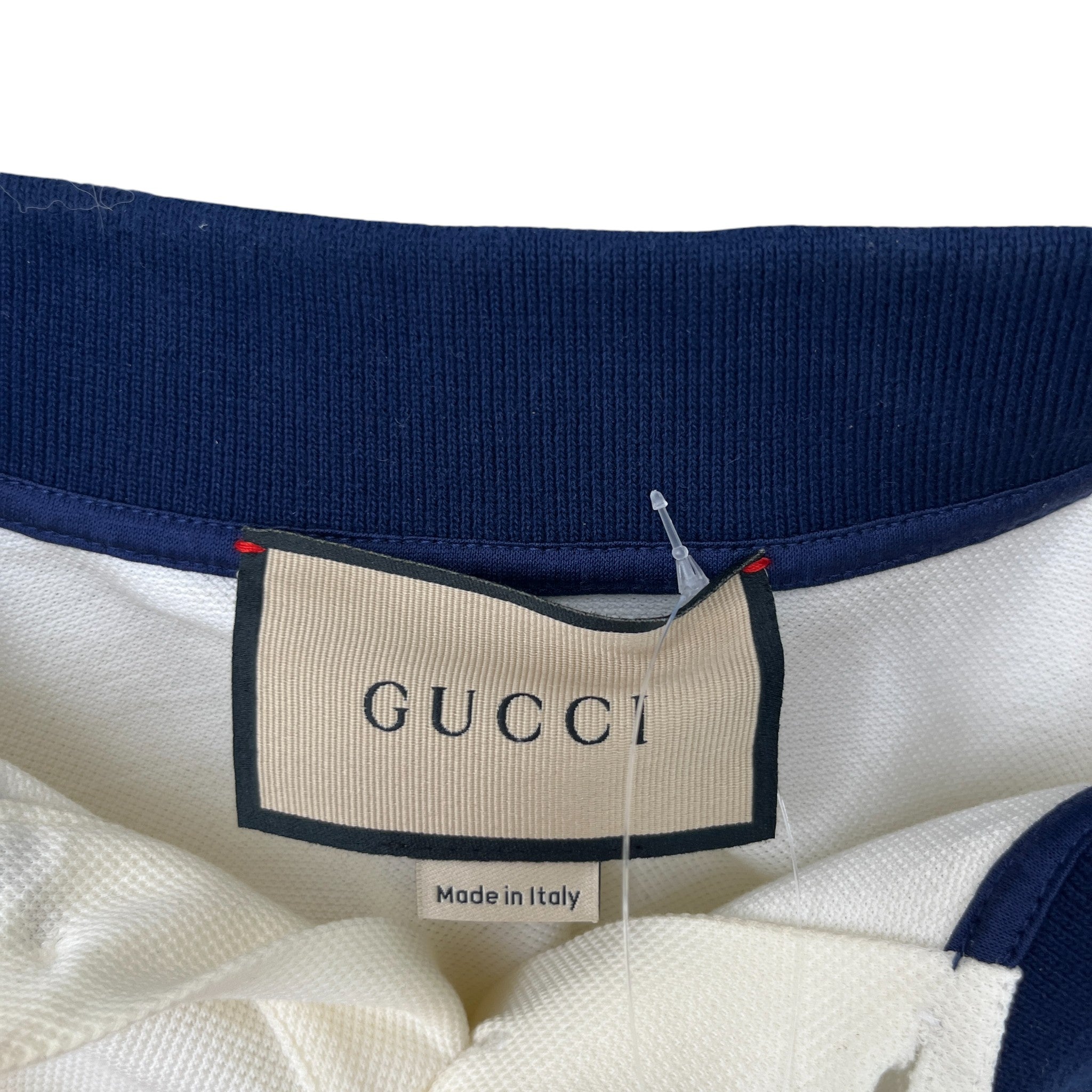 Men's Web Collar Polo Shirt Cream Size M