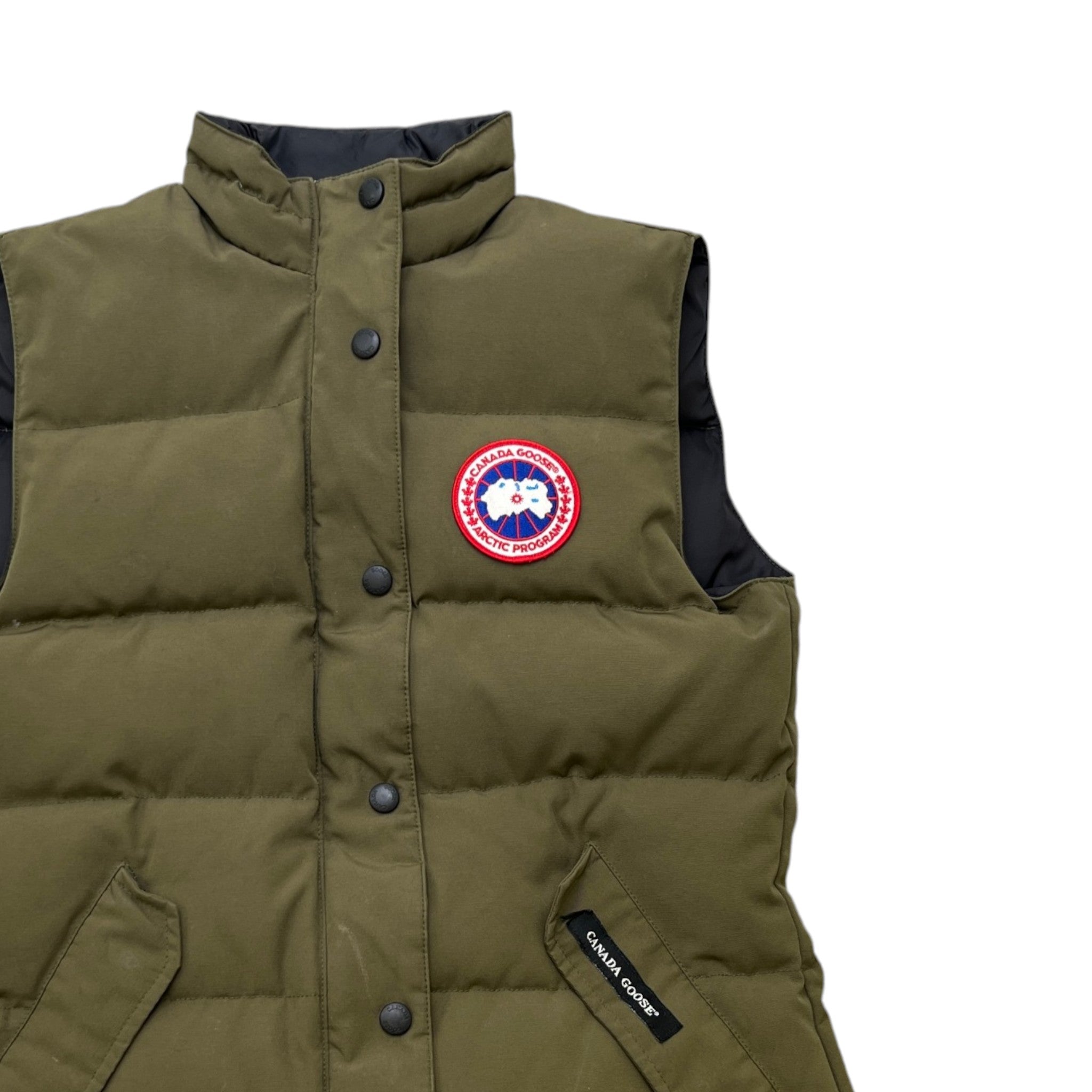 Women's Freestyle Crew Gilet Khaki Size S