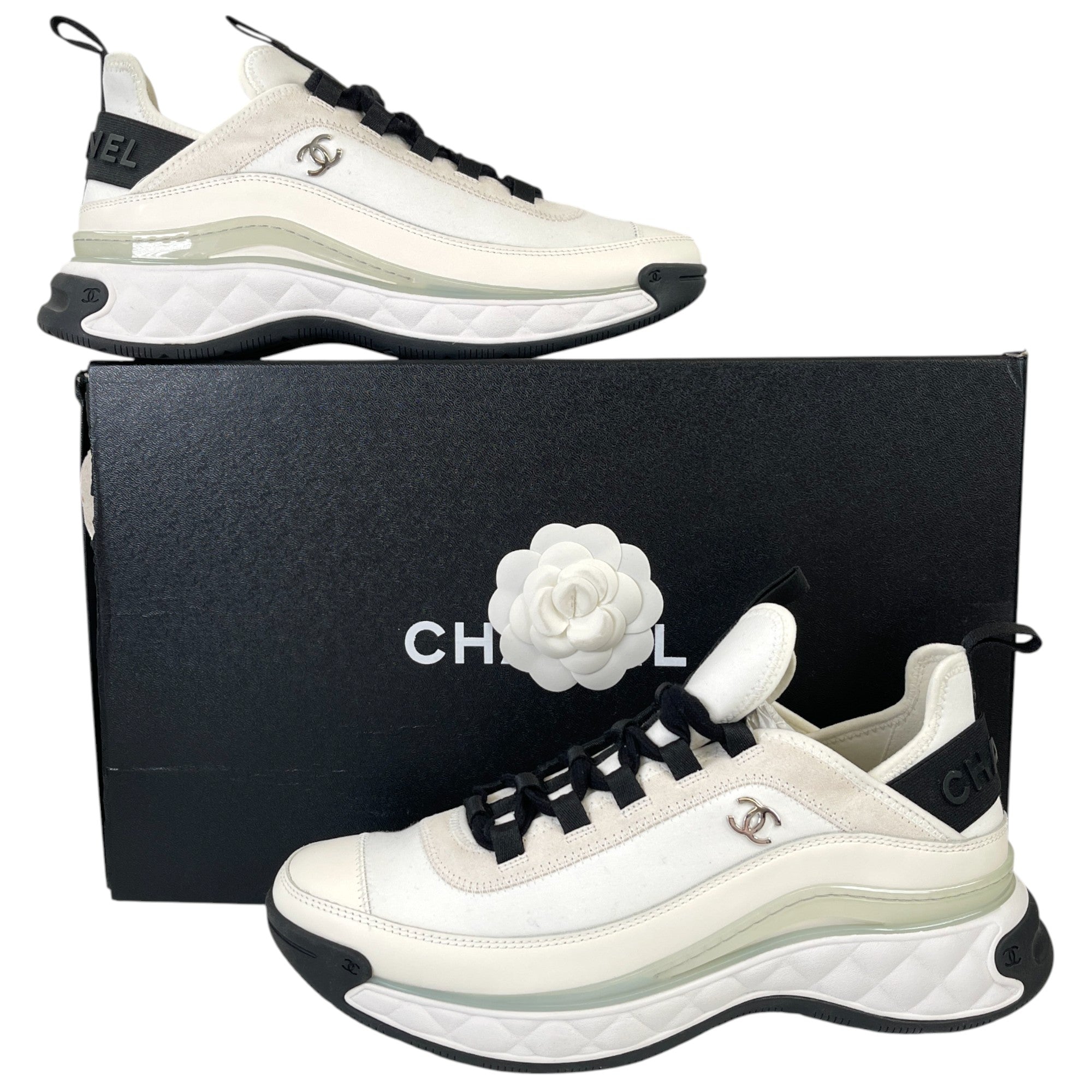 Men's Cc Logo Low Trainers White Size EU 41 / UK 7