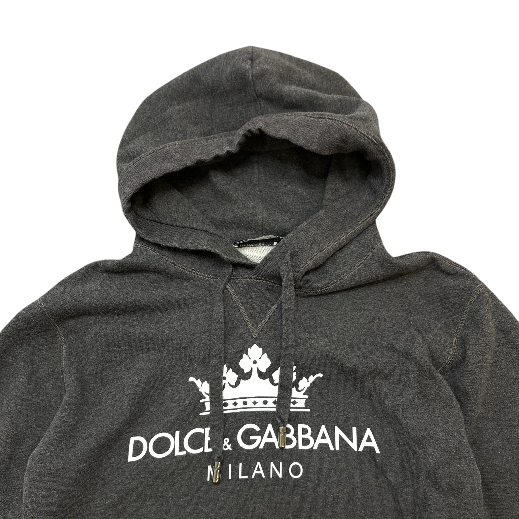 Men's Logo Print Hoodie Grey Size IT 48 / UK M