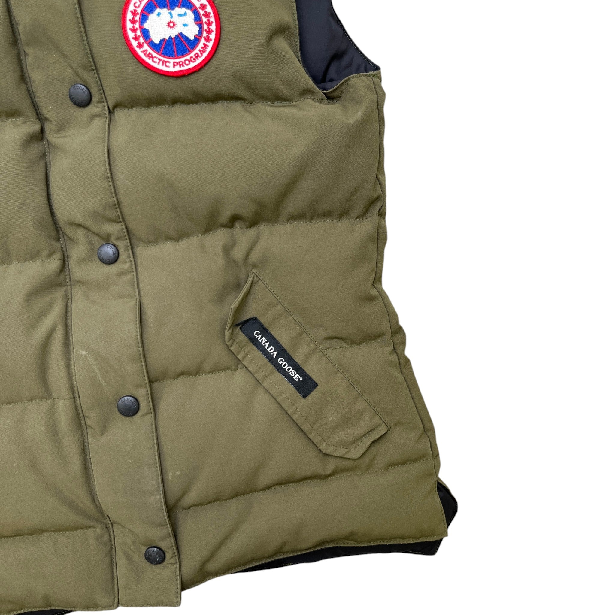 Women's Freestyle Crew Gilet Khaki Size S