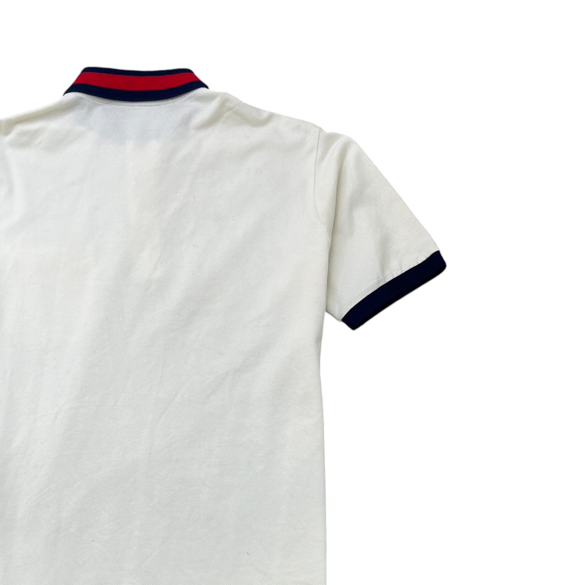 Men's Web Collar Polo Shirt Cream Size M