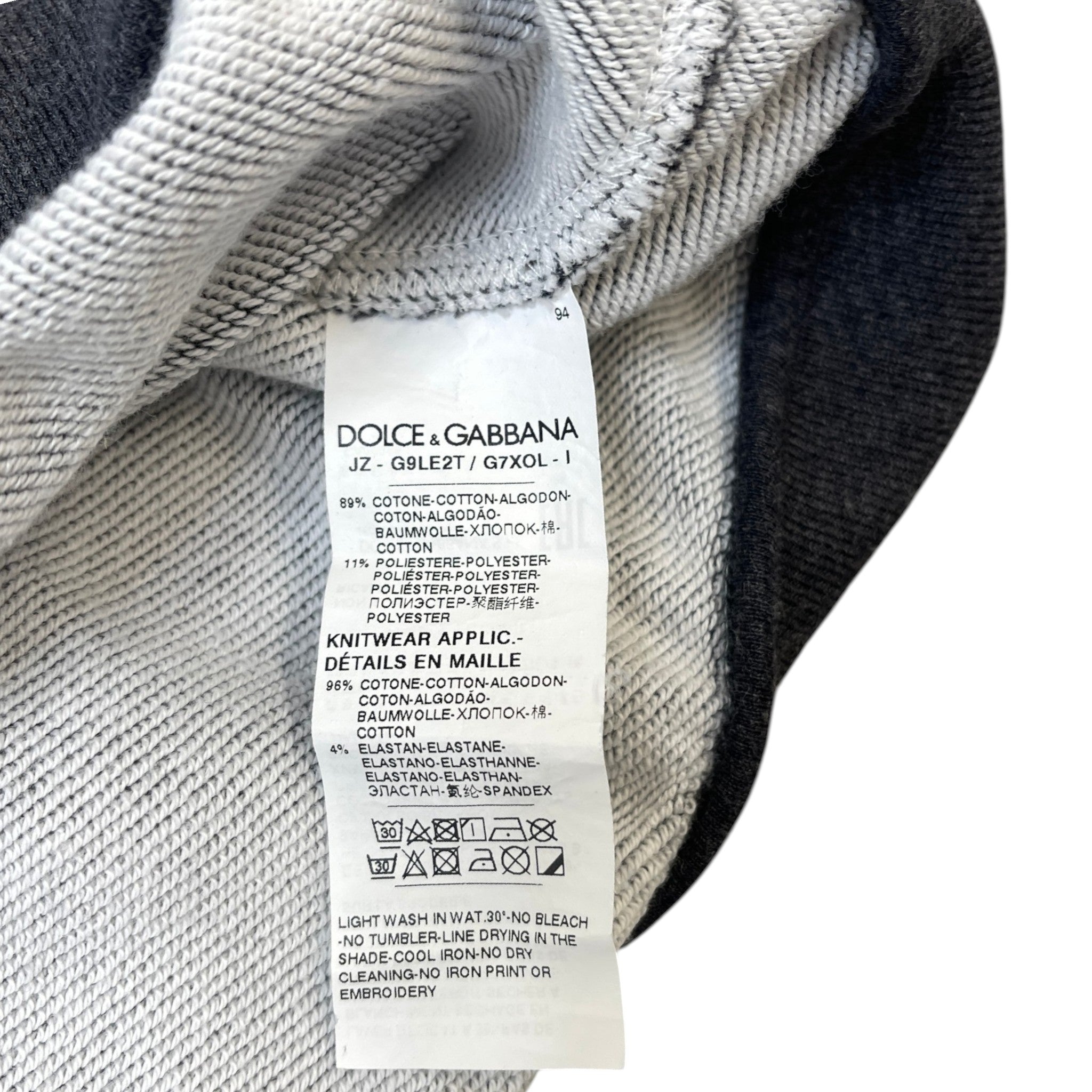 Men's Logo Print Hoodie Grey Size IT 48 / UK M