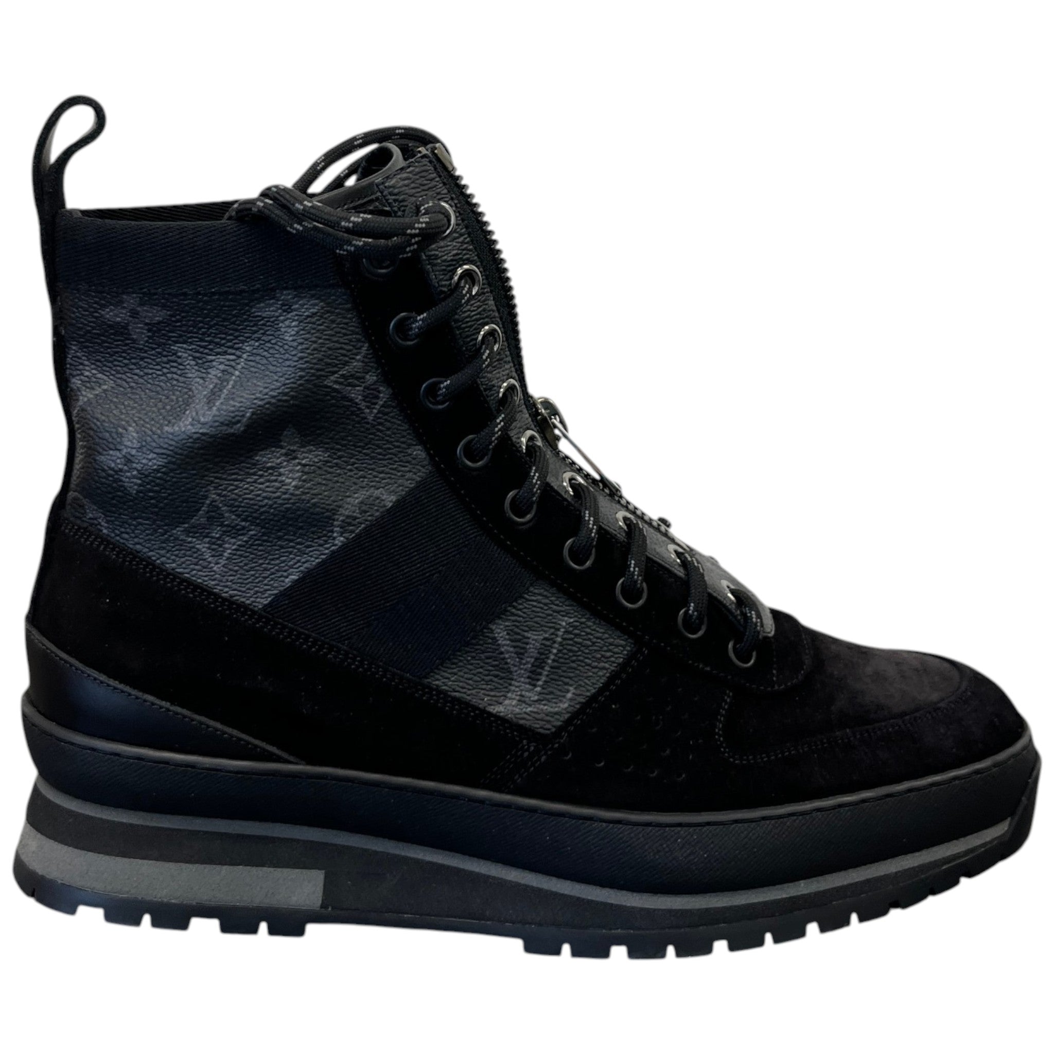 Men's Monogram Eclipse Harlem Ankle Boots Black Size EU 41.5 / UK 7.5