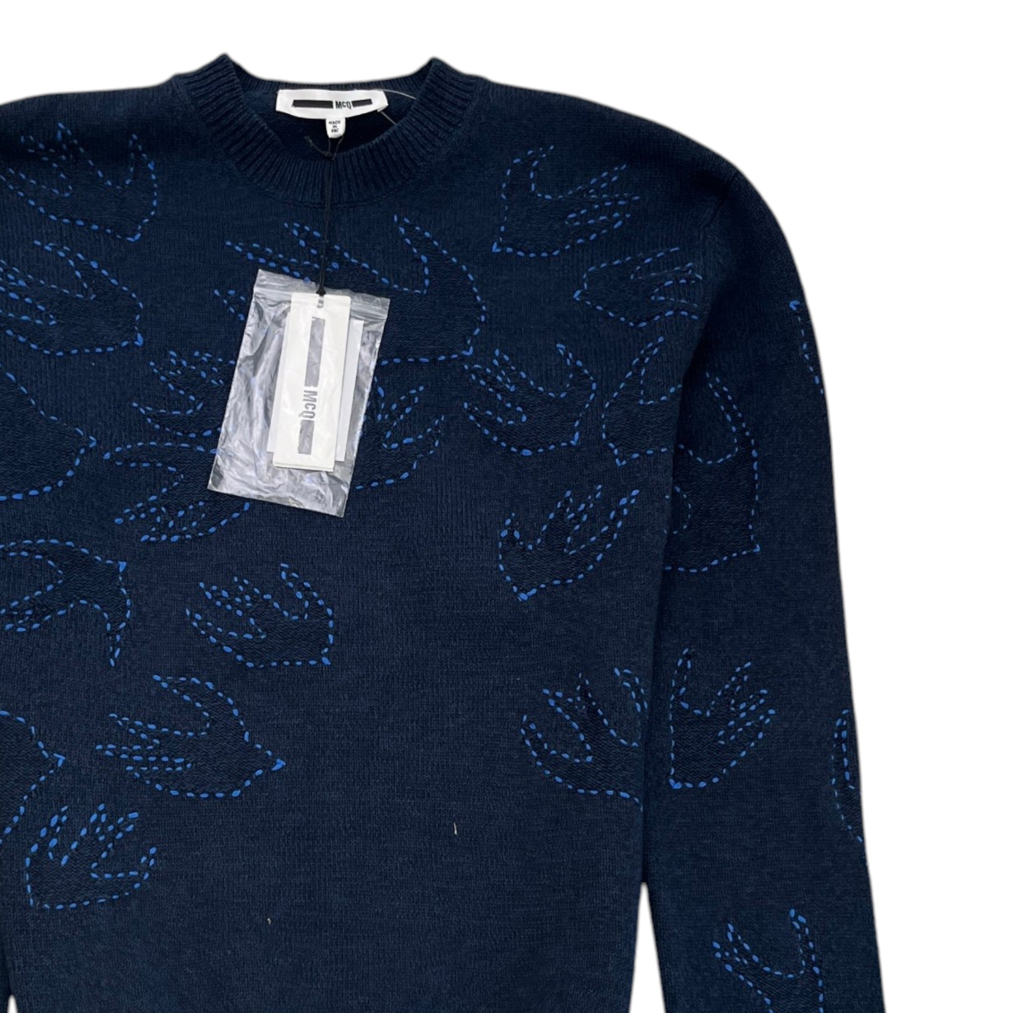 Men's Embroidered Logo Jumper Navy Size XXS