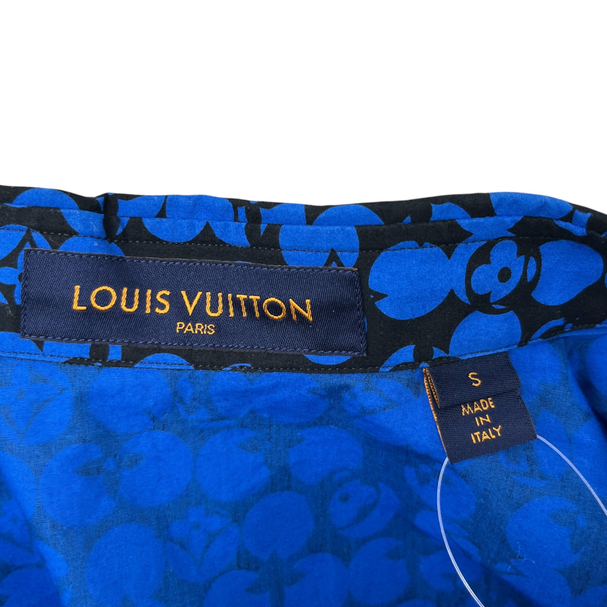 Men's Monogram Logo Shirt Blue Size S