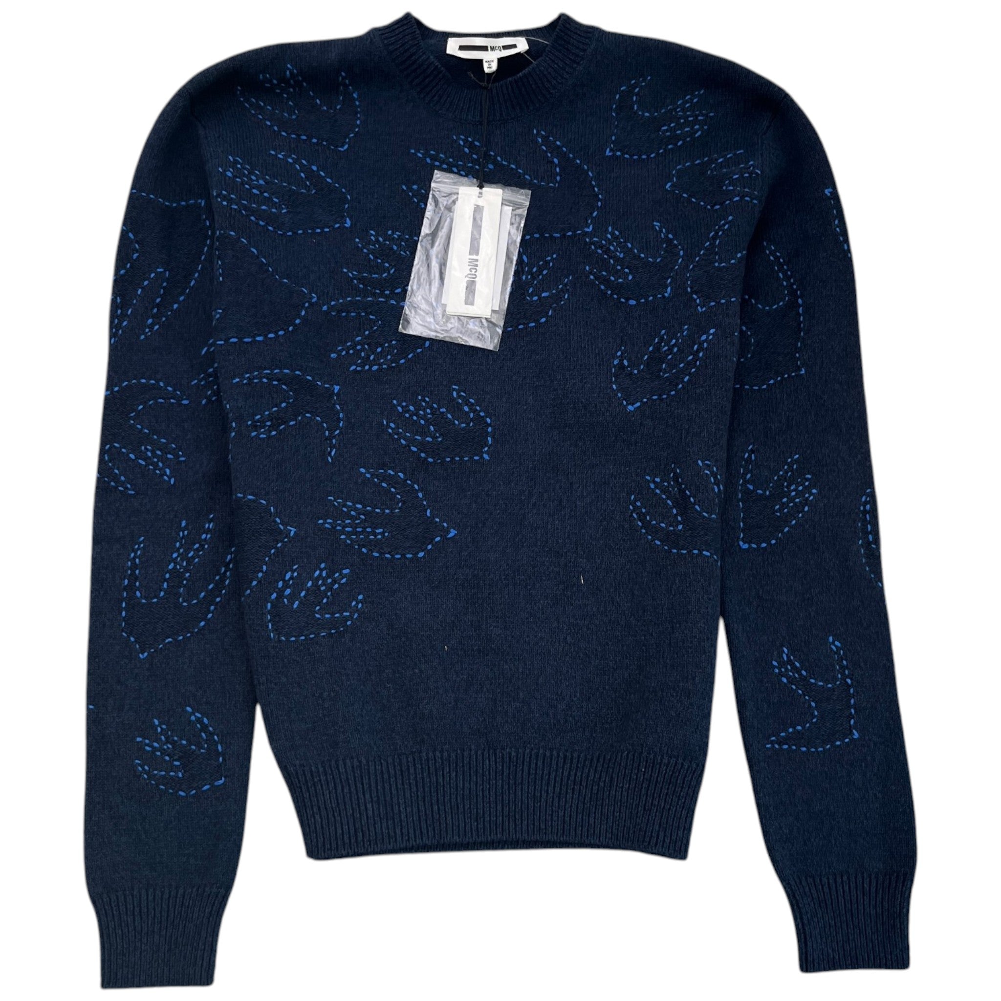 Men's Embroidered Logo Jumper Navy Size XXS