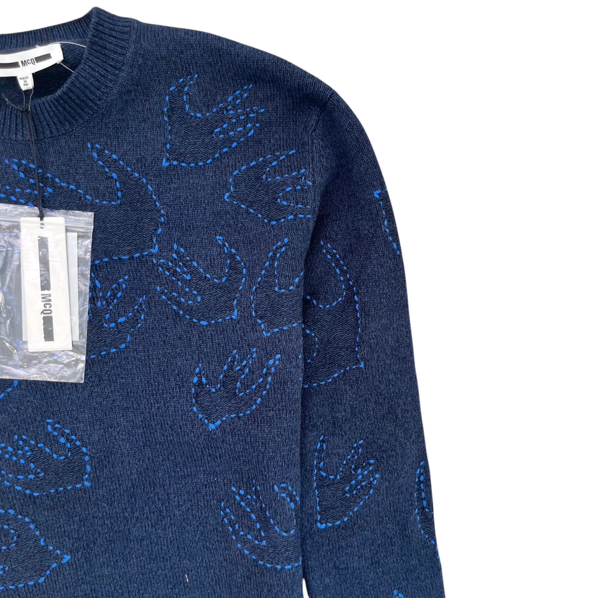 Men's Embroidered Logo Jumper Navy Size XXS