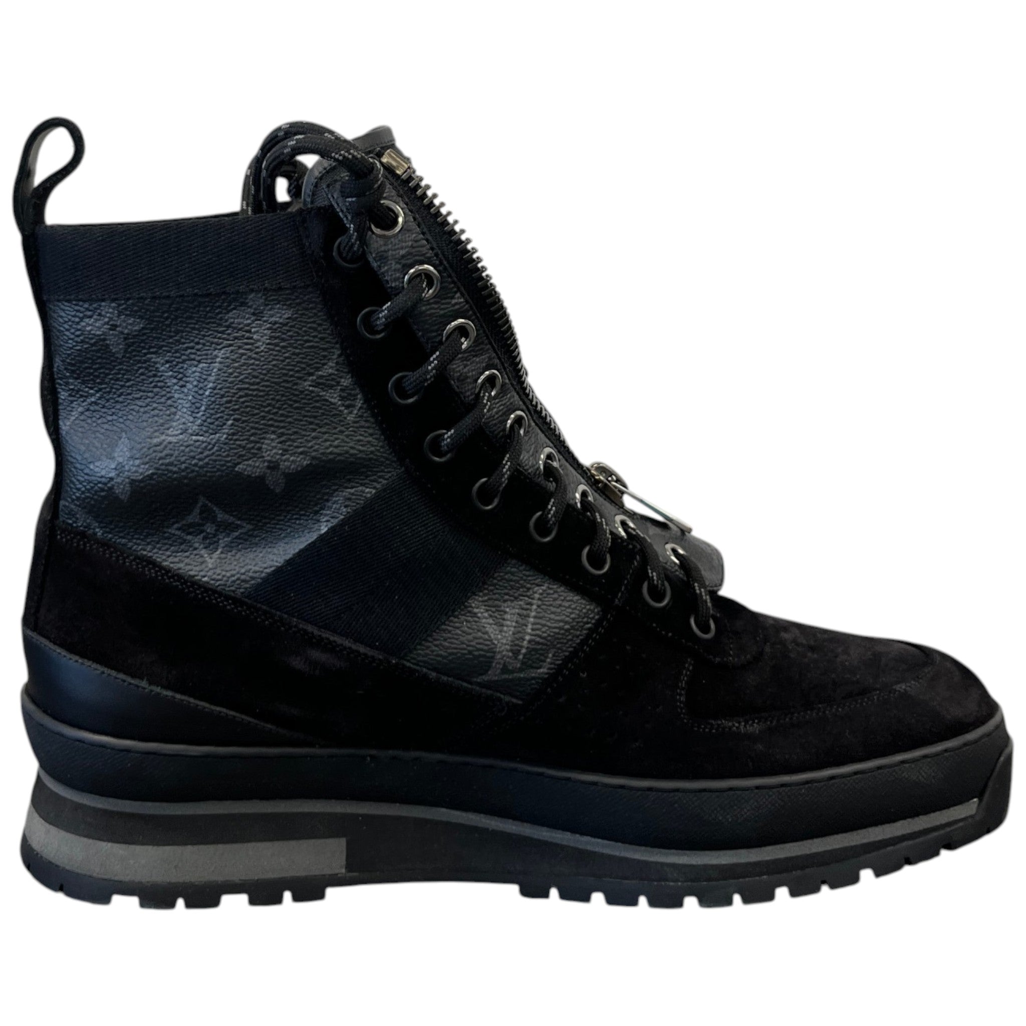 Men's Monogram Eclipse Harlem Ankle Boots Black Size EU 41.5 / UK 7.5