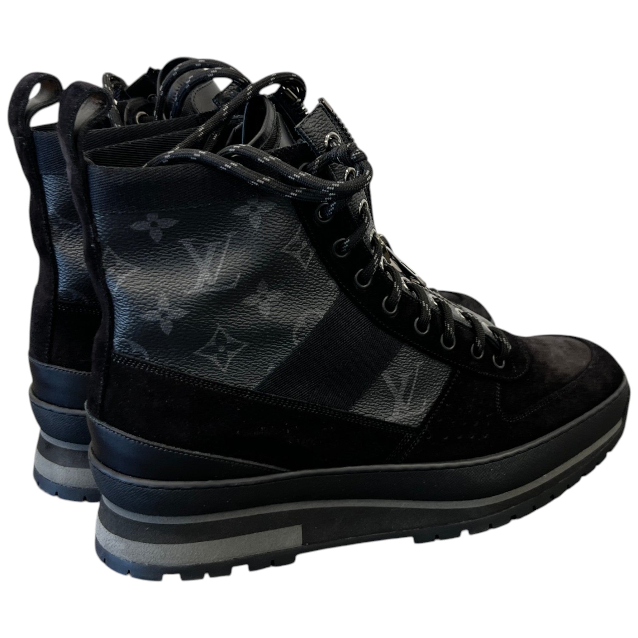 Men's Monogram Eclipse Harlem Ankle Boots Black Size EU 41.5 / UK 7.5