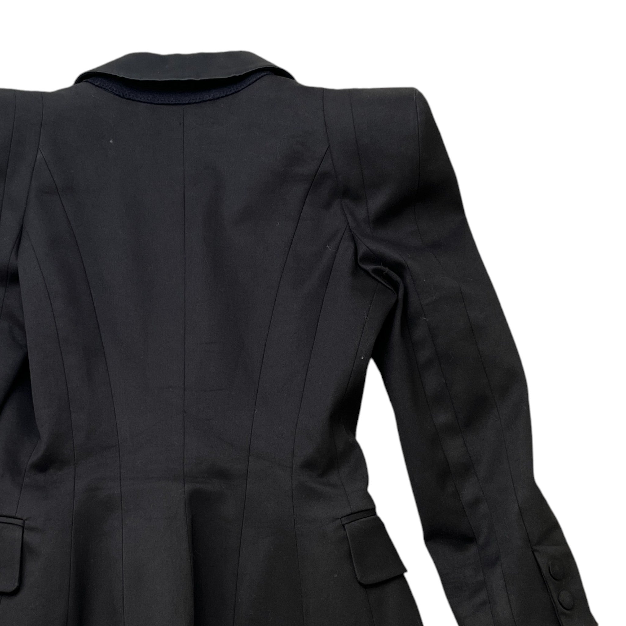 Women's Satin Lapels Jacket Black Size IT 38 / UK 6