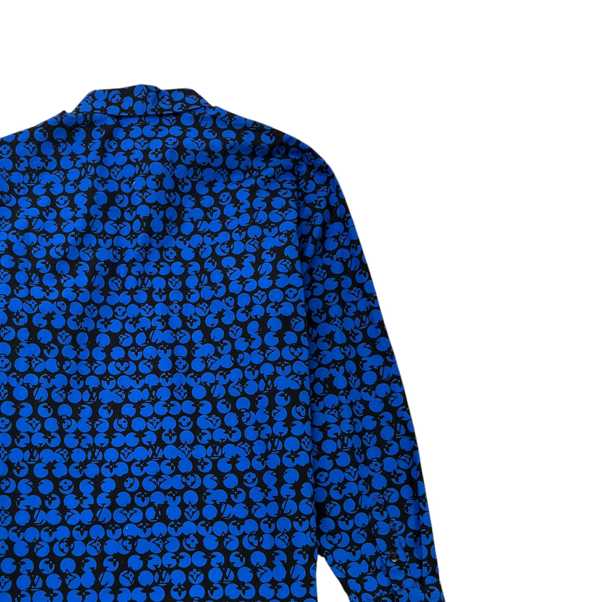 Men's Monogram Logo Shirt Blue Size S