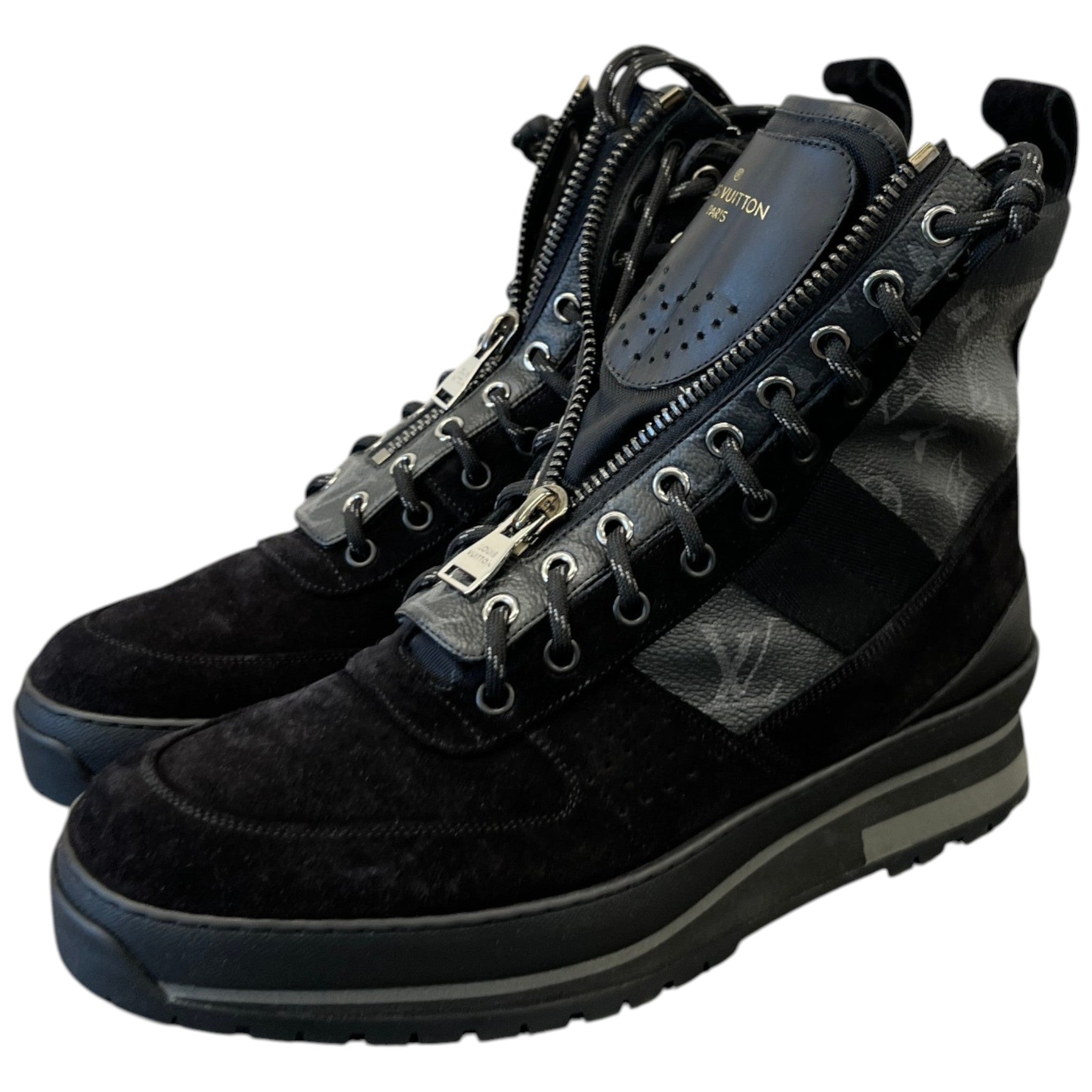 Men's Monogram Eclipse Harlem Ankle Boots Black Size EU 41.5 / UK 7.5
