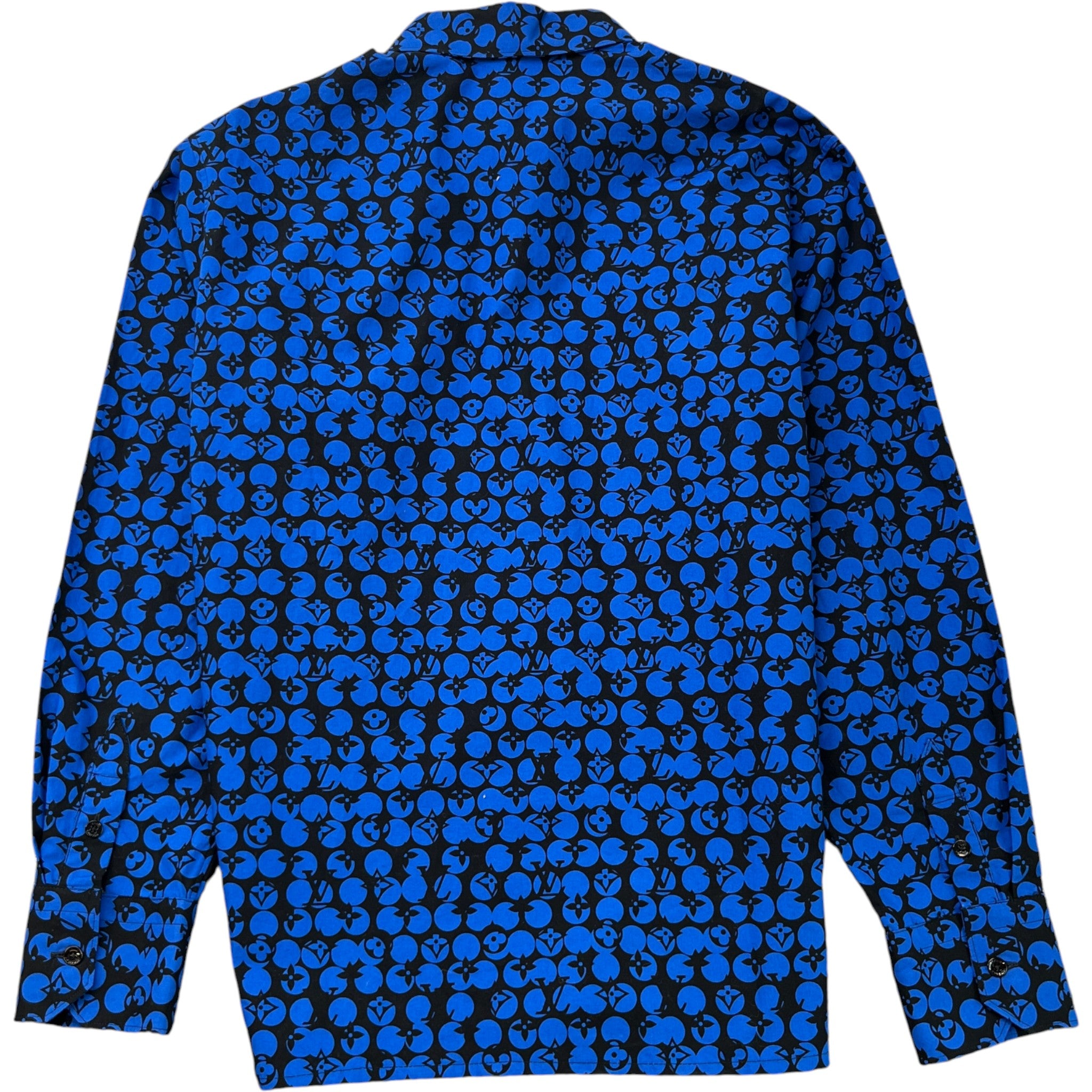 Men's Monogram Logo Shirt Blue Size S