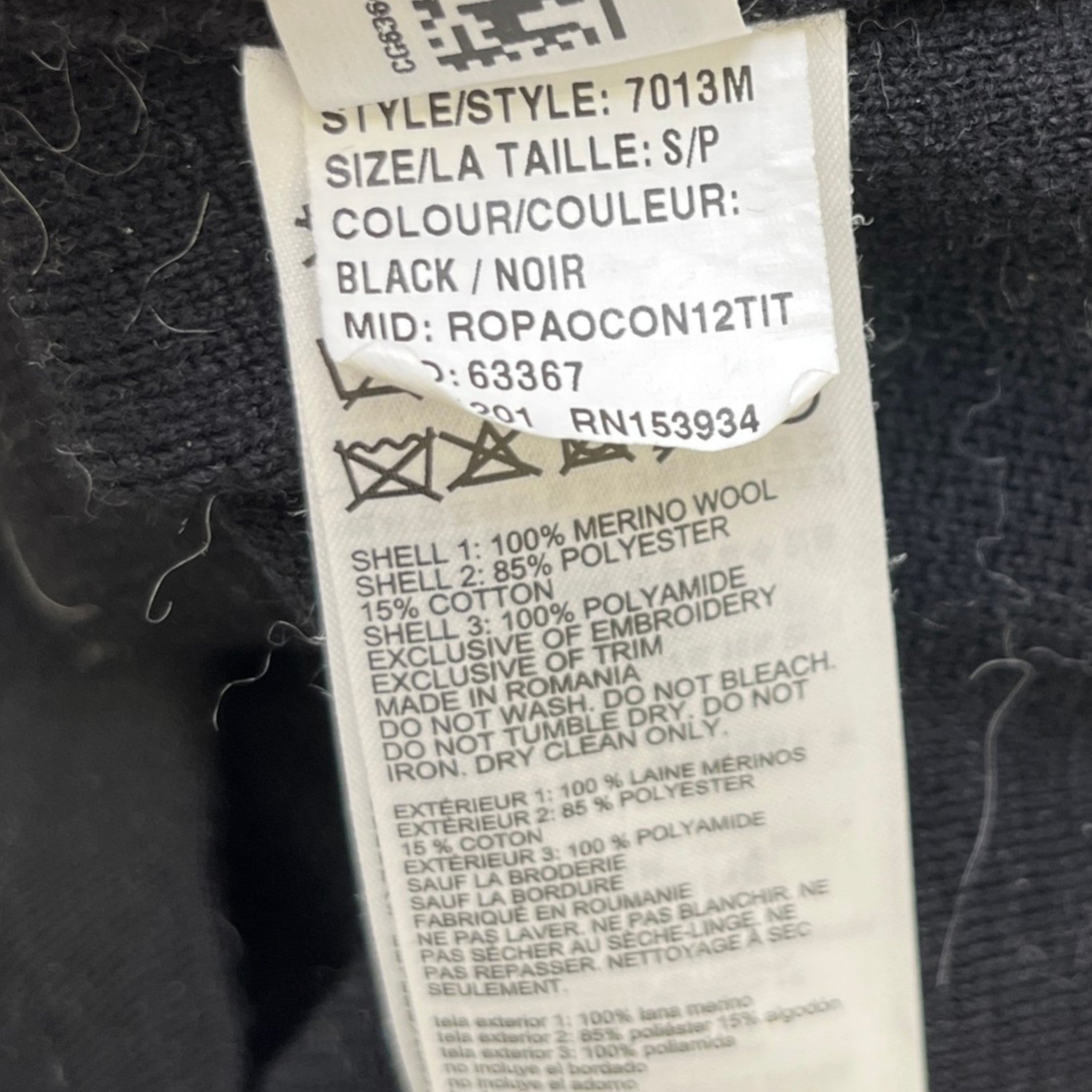 Men's Stormont 1/4 Zip Jumper Black Size S