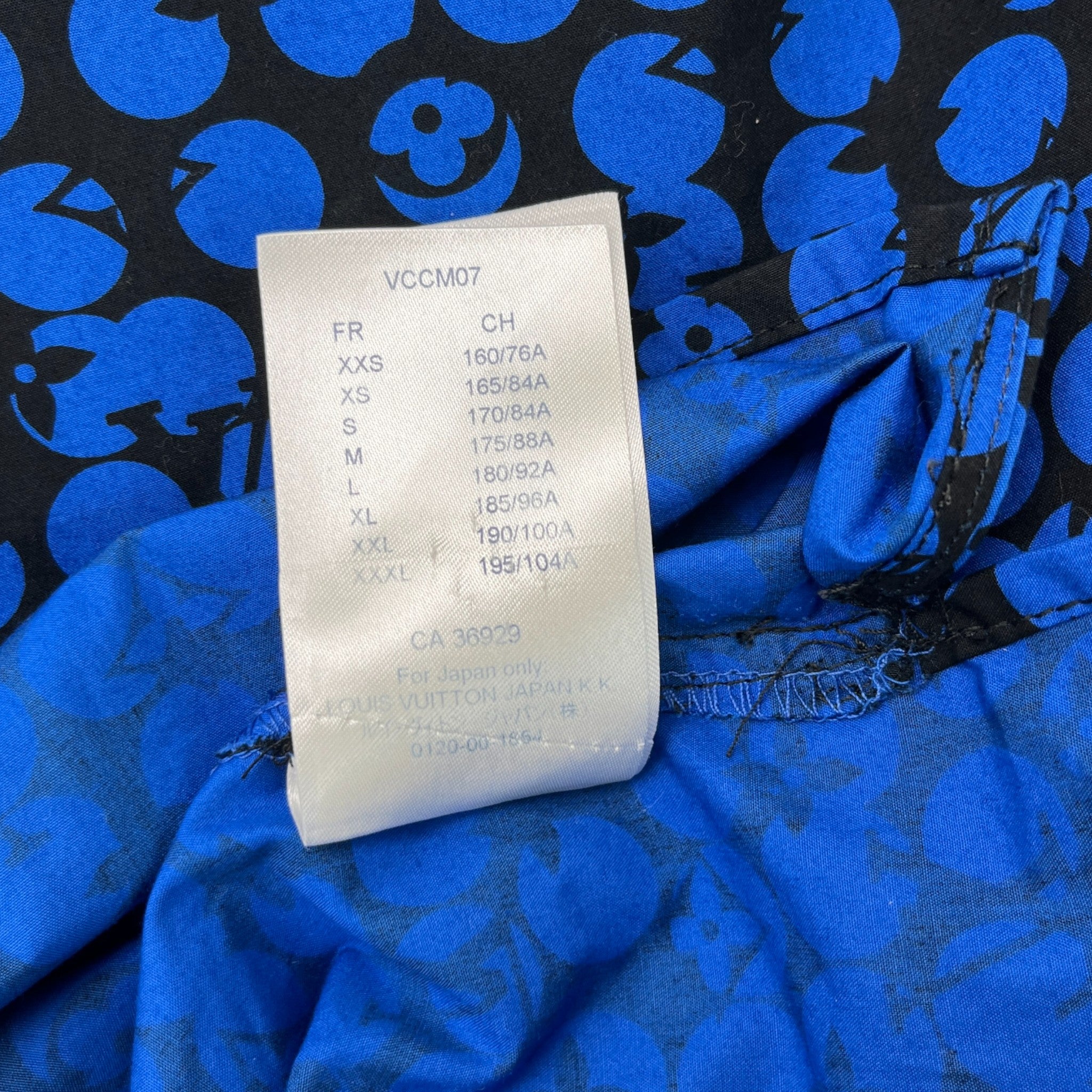 Men's Monogram Logo Shirt Blue Size S