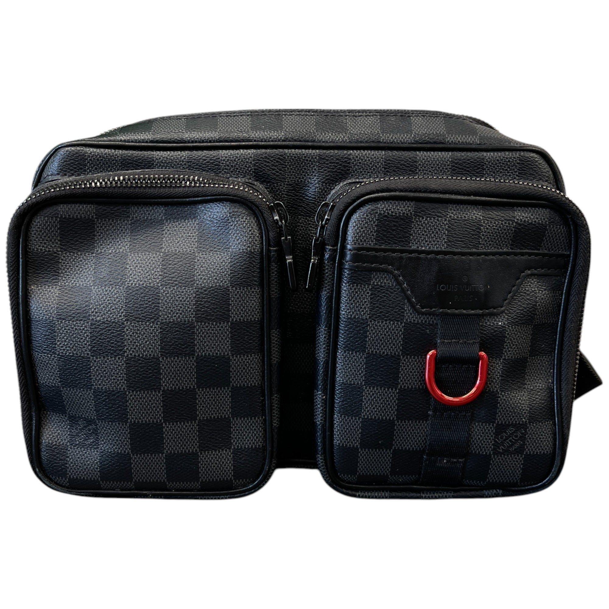 Men's Damier Utility Messenger Bag Black