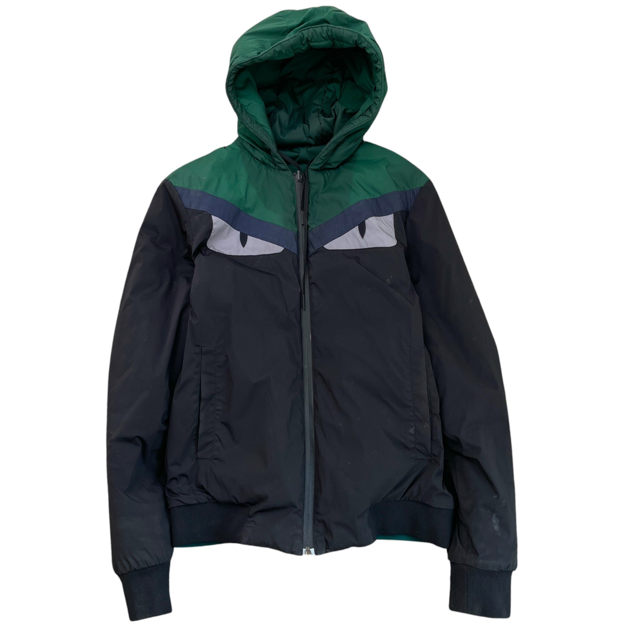 Men's Monster Eye Reversible Logo Down Jacket Black Size IT 44 / XS