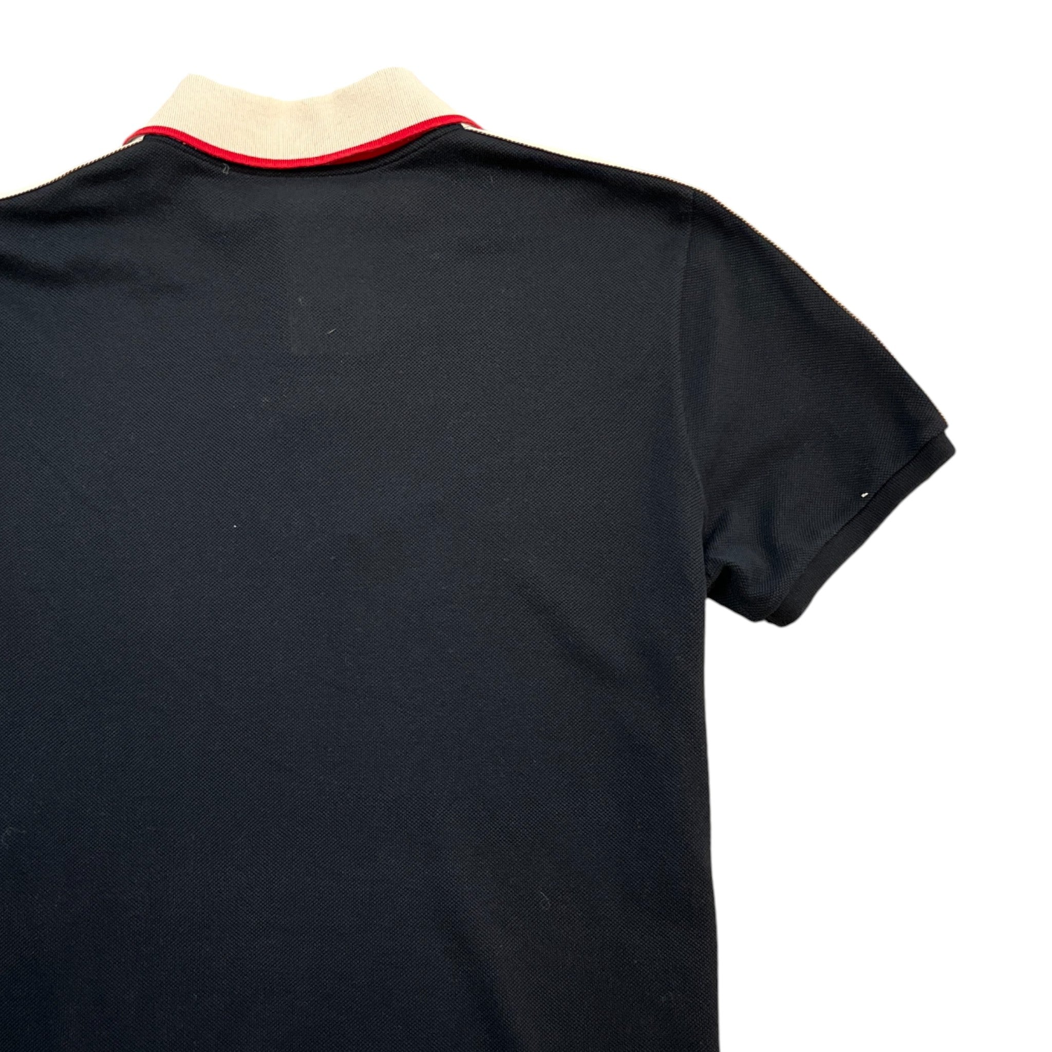 Men's Web Tape Logo Polo Shirt Black Size L