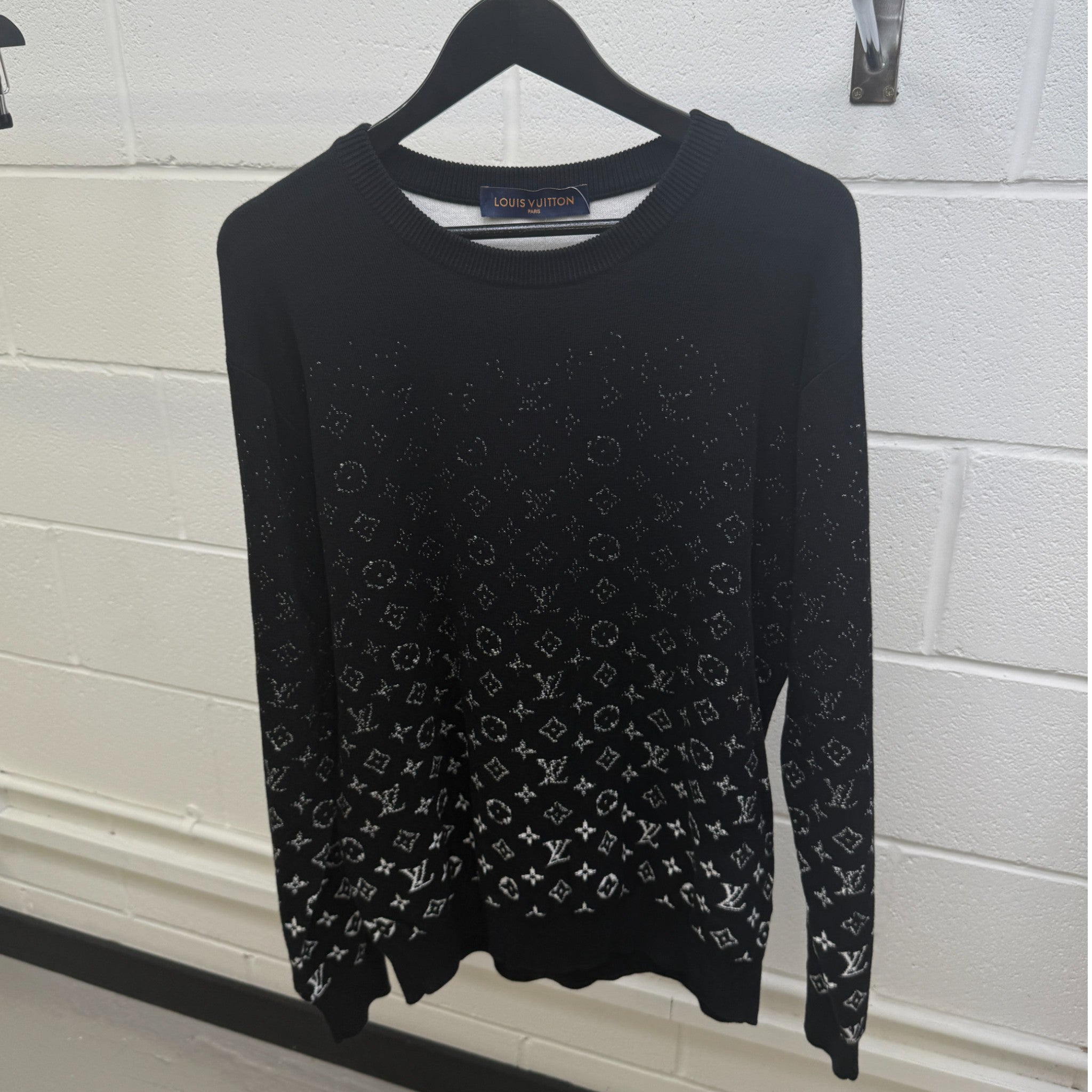 Men's Monogram Gradient Sweatshirt Black Size M