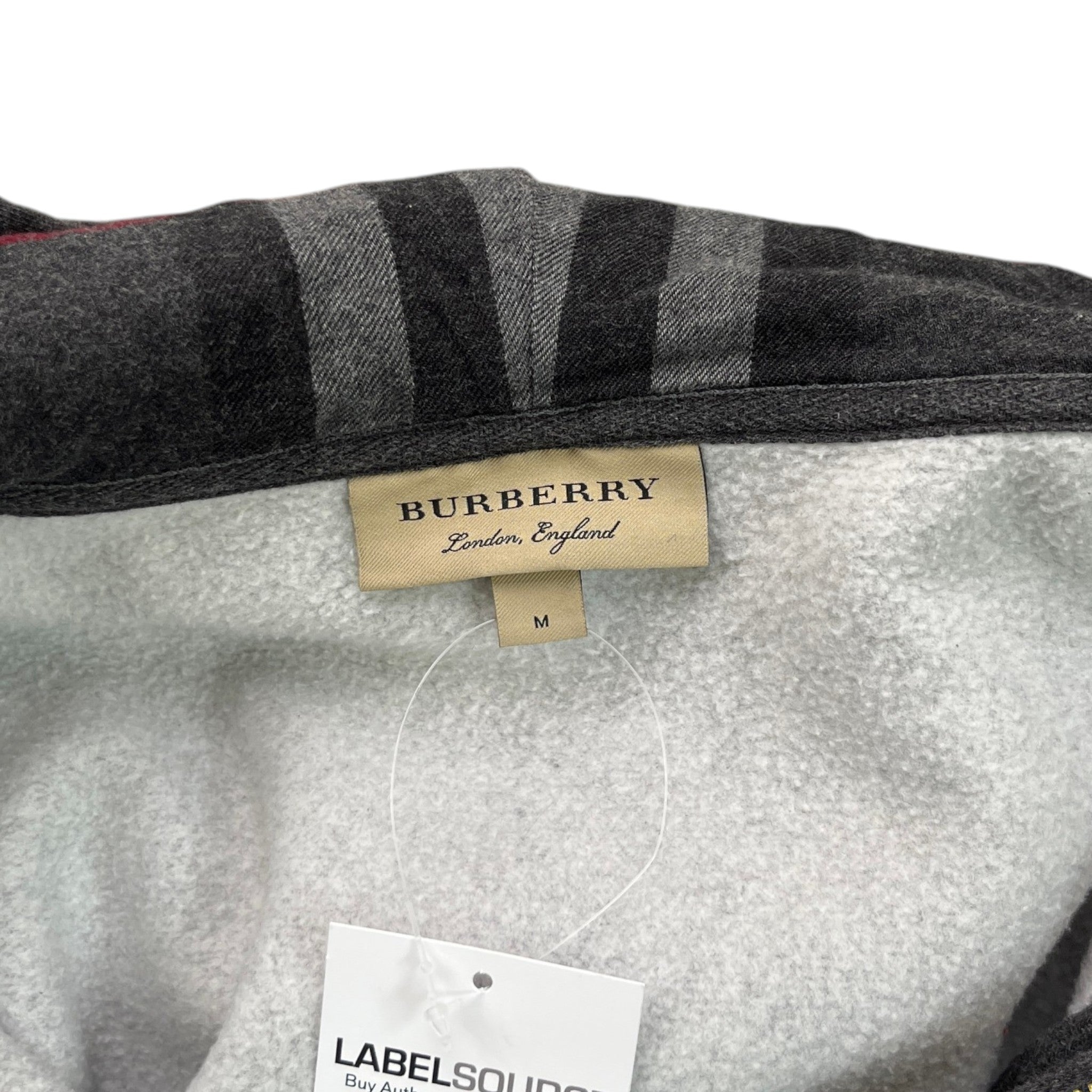 Men's Embroidered Logo Hoodie Charcoal Size M