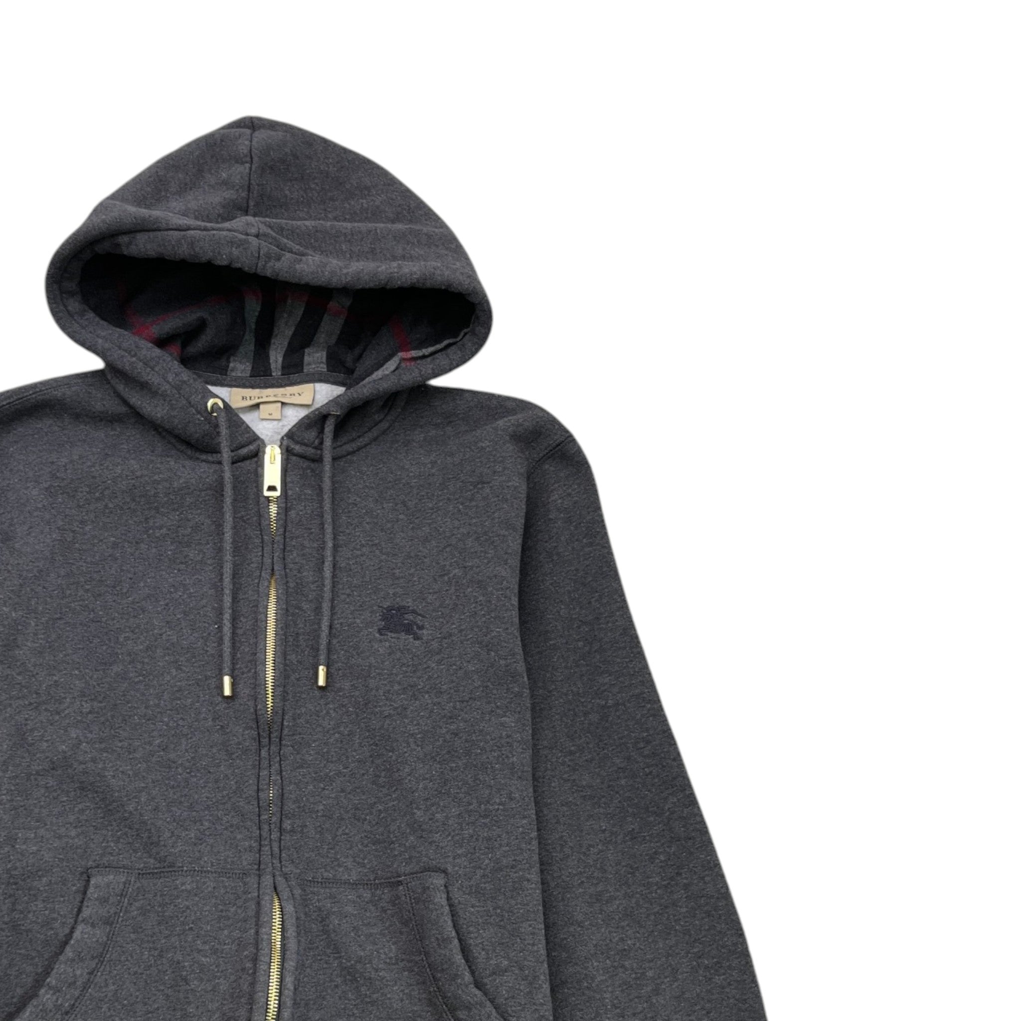 Men's Embroidered Logo Hoodie Charcoal Size M