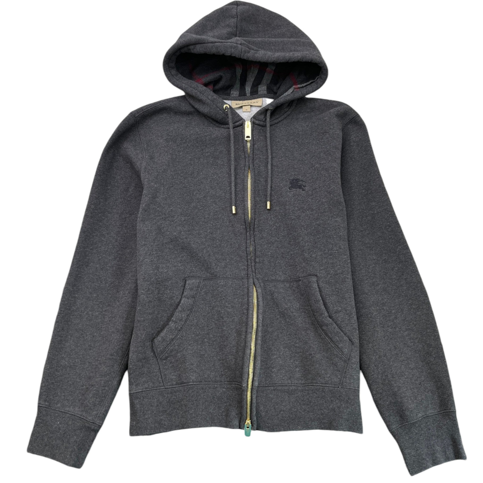 Men's Embroidered Logo Hoodie Charcoal Size M