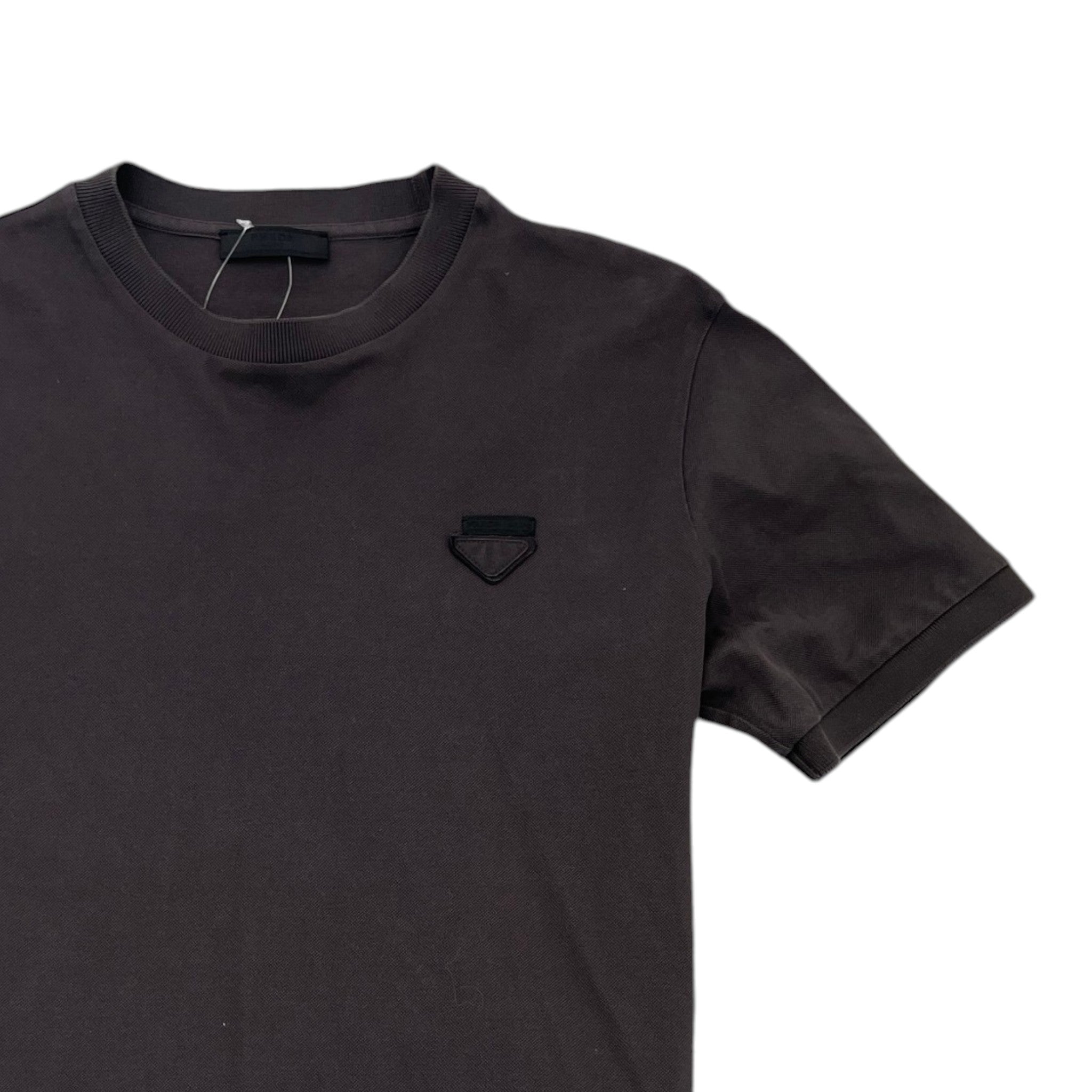 Men's Triangle Logo T-Shirt Grey Size M