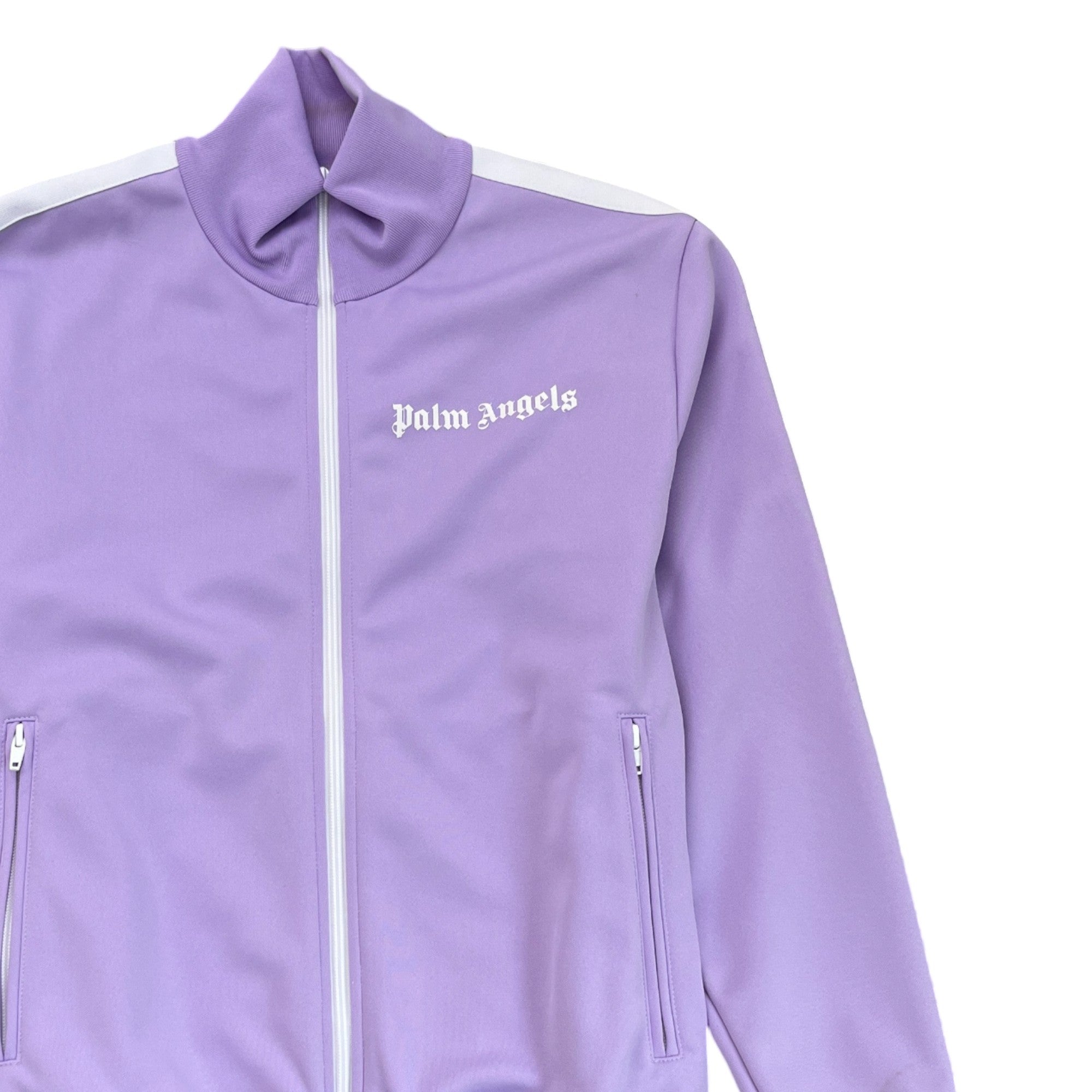 Men's Printed Logo Track Jacket Purple Size M