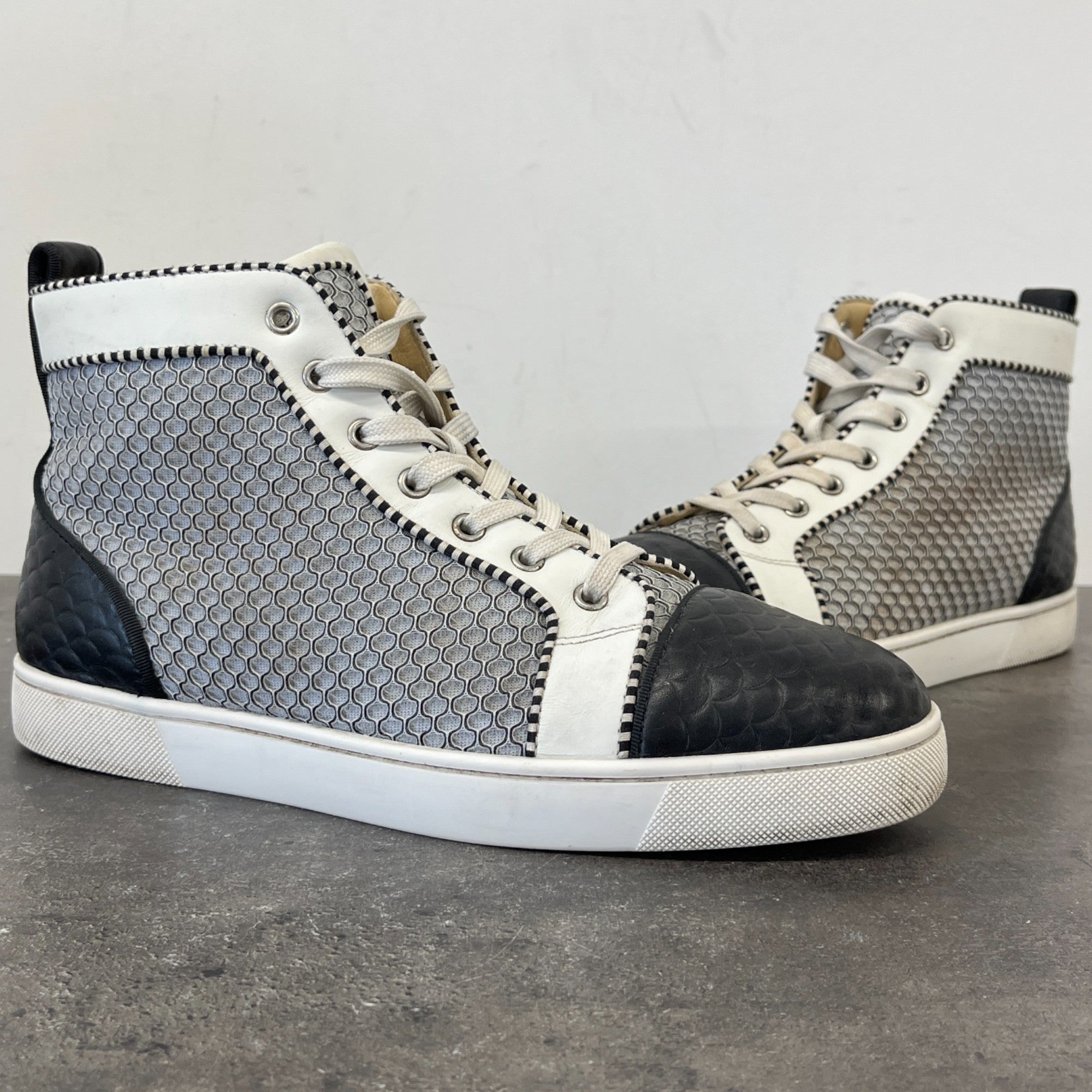 Men's Louis Flat High Trainers Black Size EU 41.5 / UK 7.5