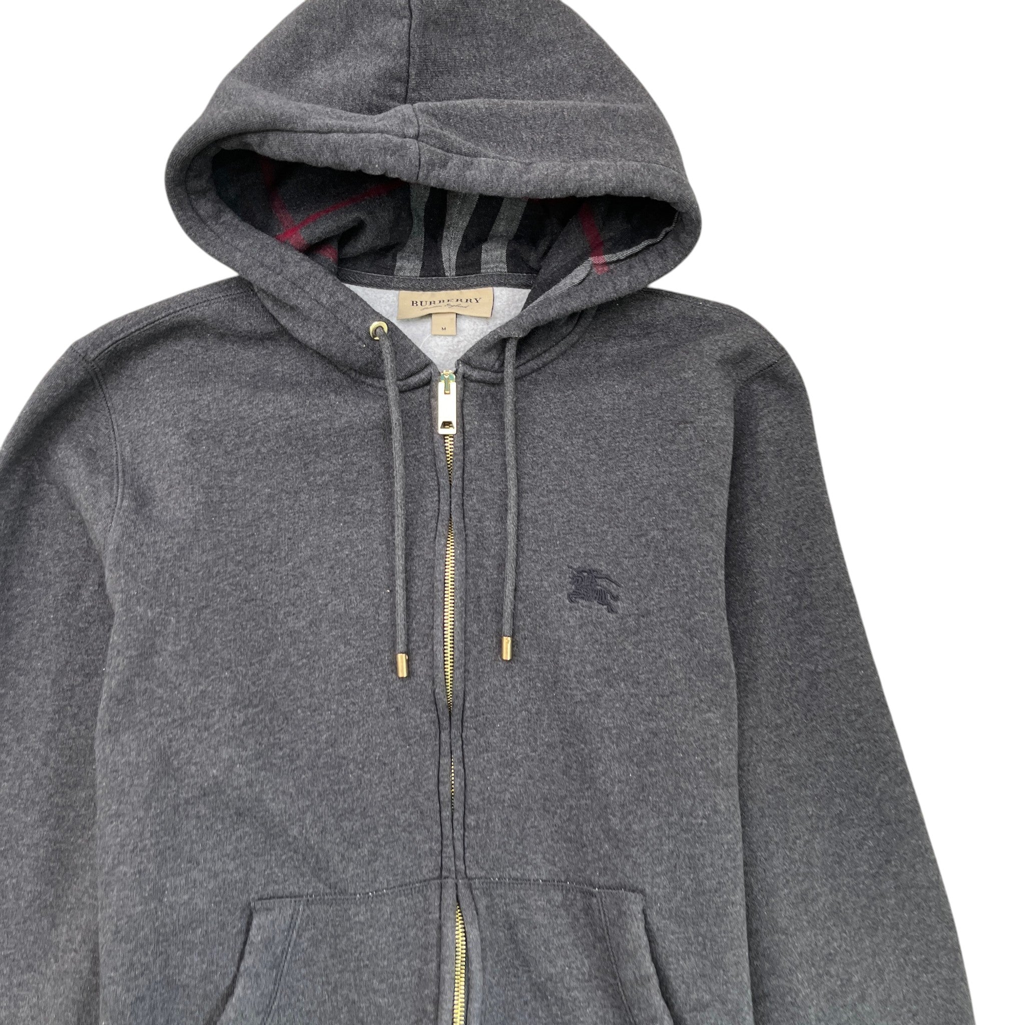 Men's Embroidered Logo Hoodie Charcoal Size M